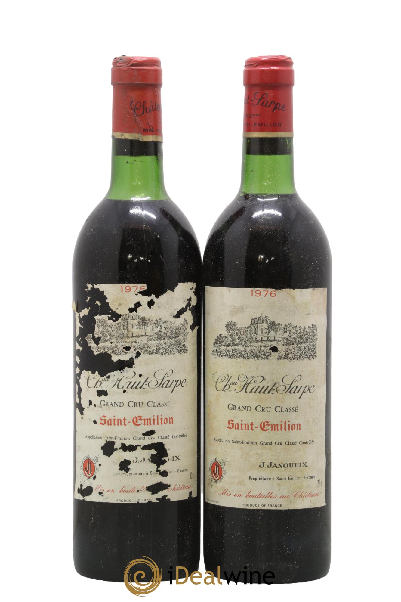 Château Haut Sarpe Grand Cru Classé 1976 - Lot de 2 bouteilles - 0