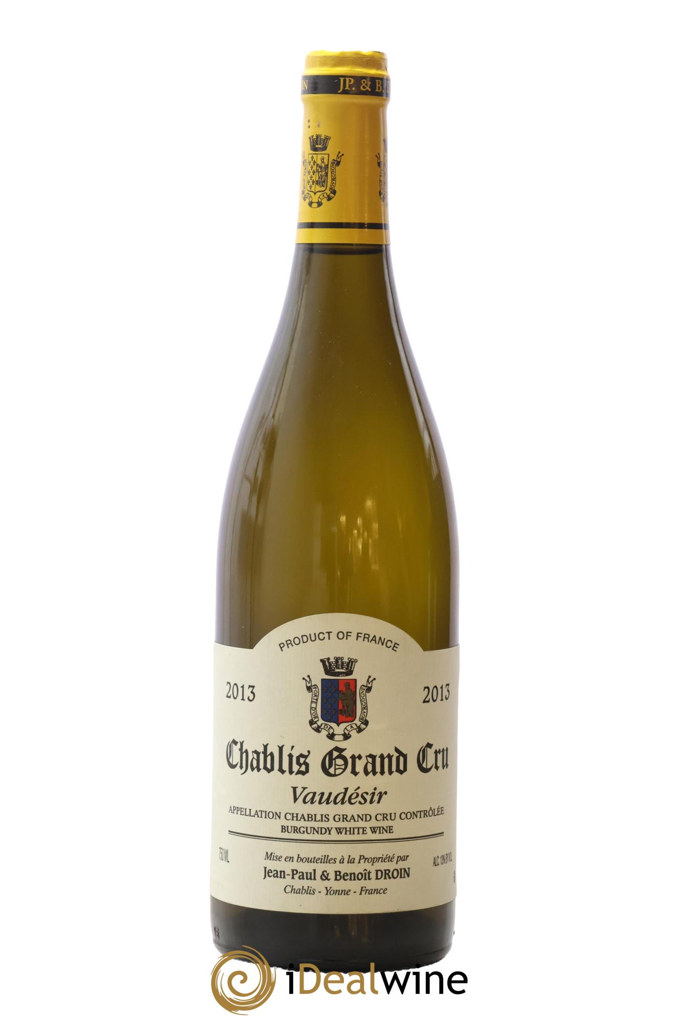 Chablis Grand Cru Vaudésir Jean-Paul & Benoît Droin (Domaine) 2013 - Lot de 1 bouteille - 0