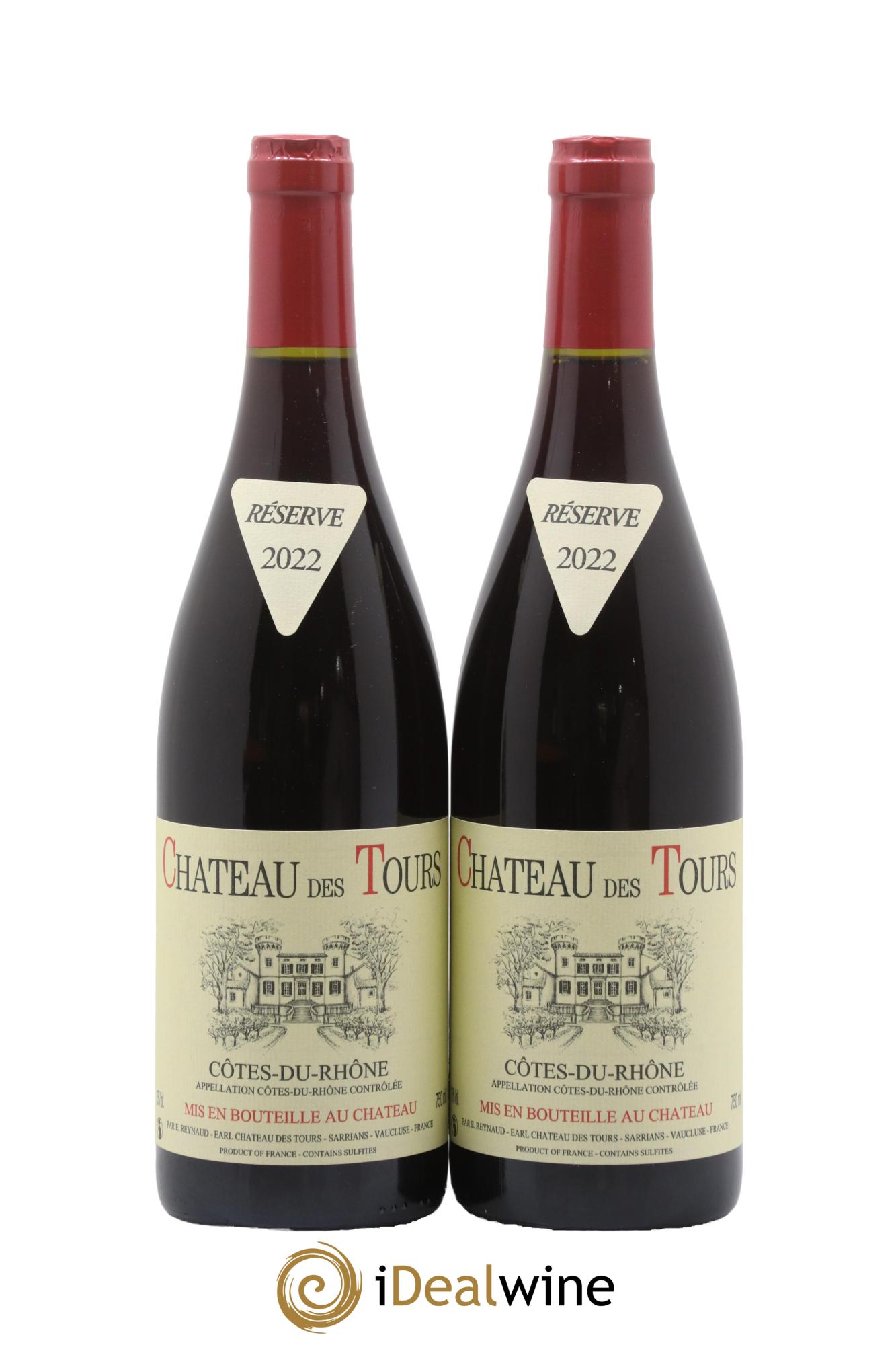 Côtes-du-Rhône Château des Tours Emmanuel Reynaud 2022 - Lot de 2 bouteilles - 0