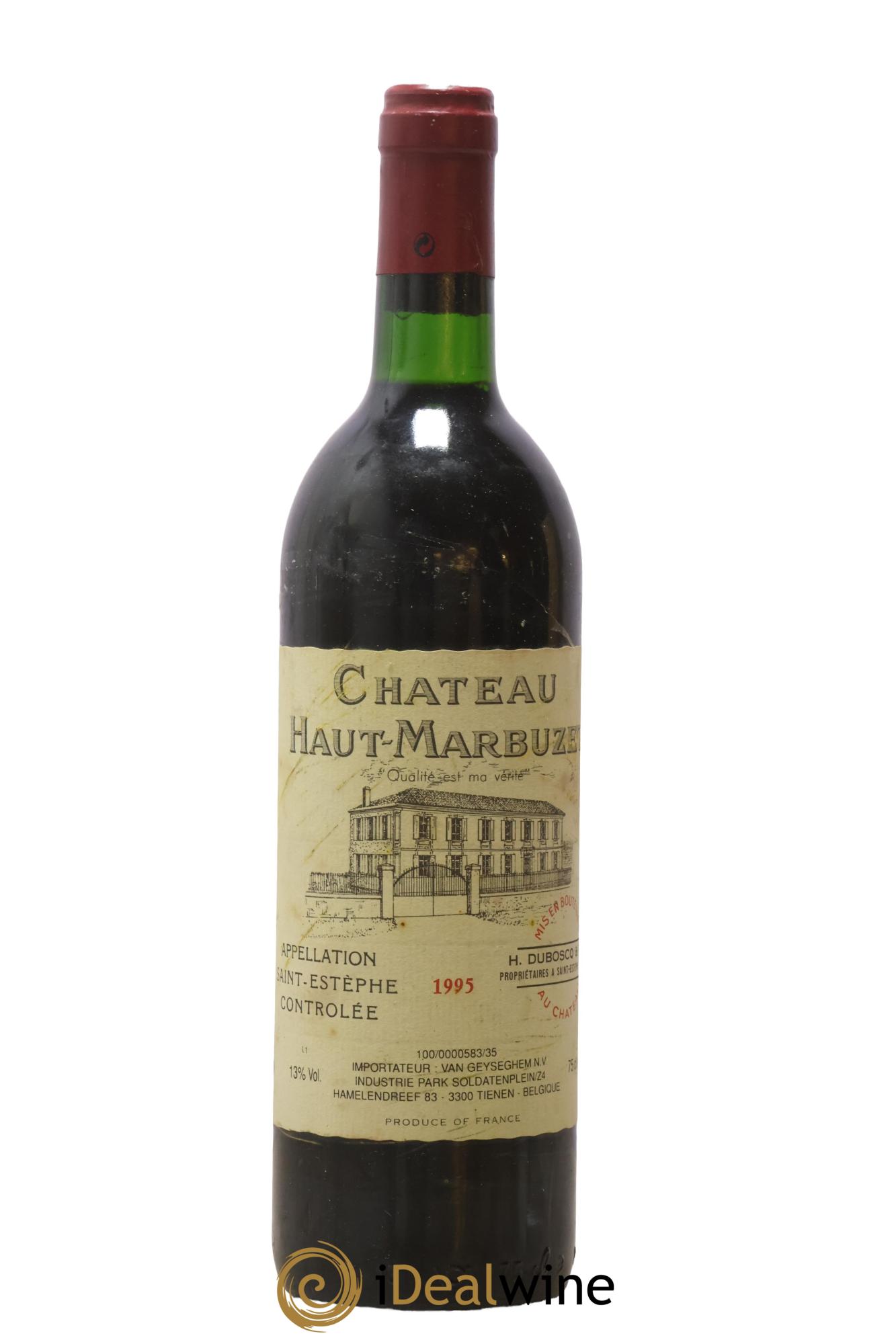 Château Haut Marbuzet 1995 - Lot de 1 bouteille - 0