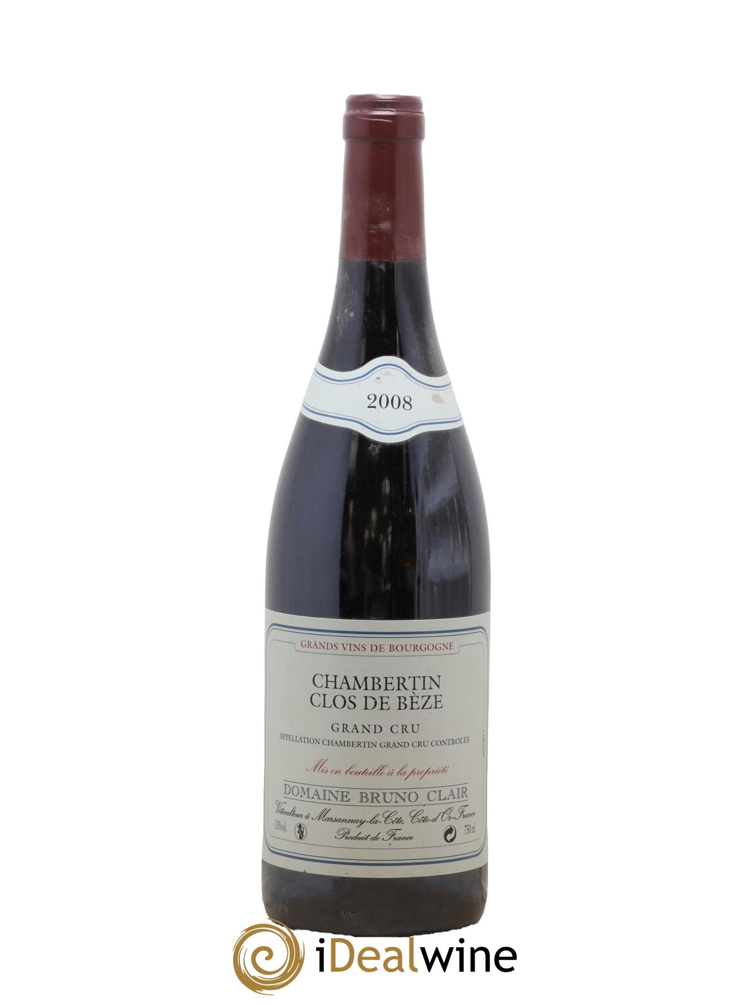 Chambertin Clos de Bèze Grand Cru Bruno Clair (Domaine) 2008 - Lot of 1 bottle - 0