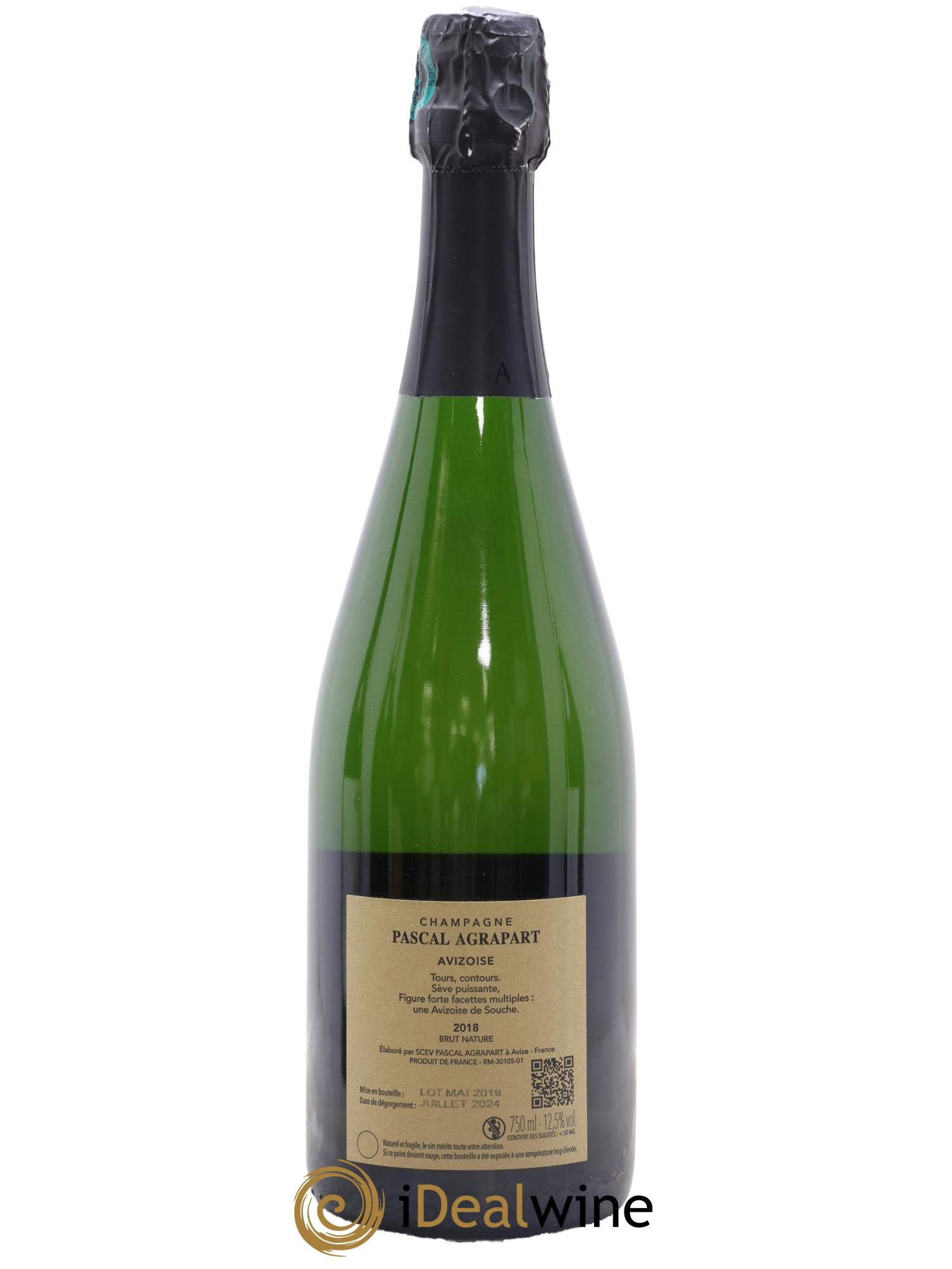 Avizoise Blanc de Blancs Extra-Brut Agrapart & Fils 2018 - Lot de 1 bouteille - 1