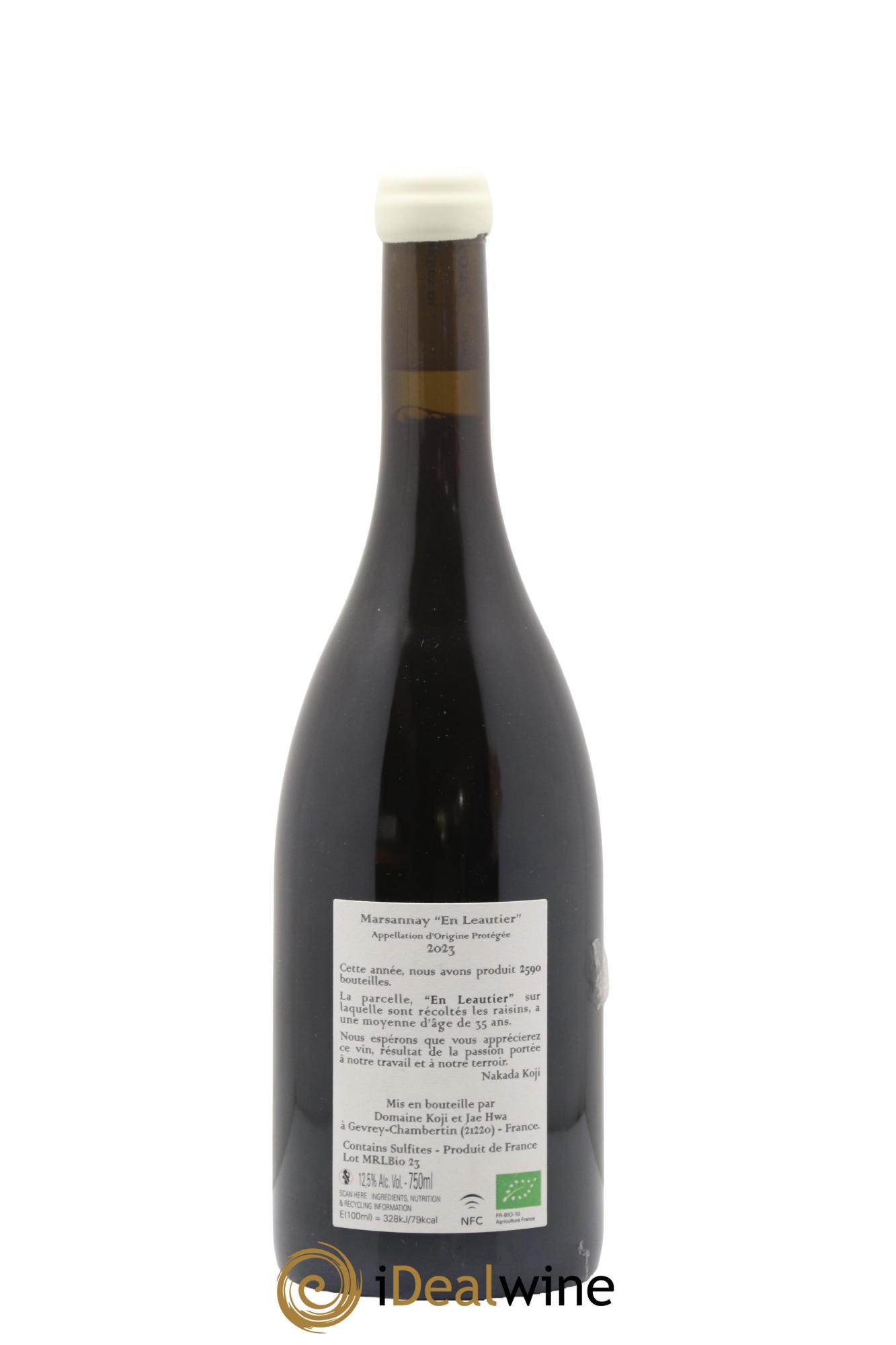 Marsannay En Leautier Koji et Jae Hwa 2023 - Lotto di 1 bottiglia - 1