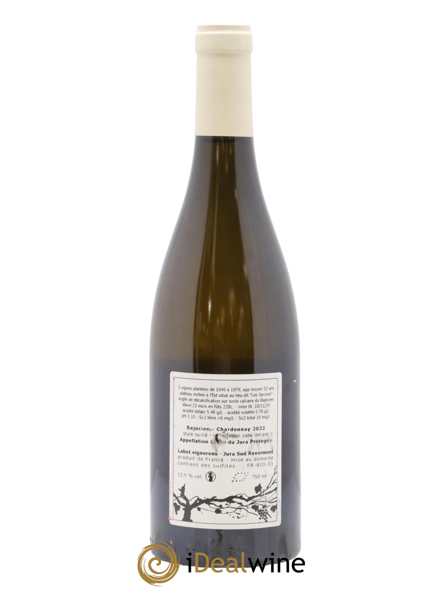 Côtes du Jura Chardonnay Bajocien Romain - Julien  - Charline Labet 2022 - Lot de 1 bouteille - 1