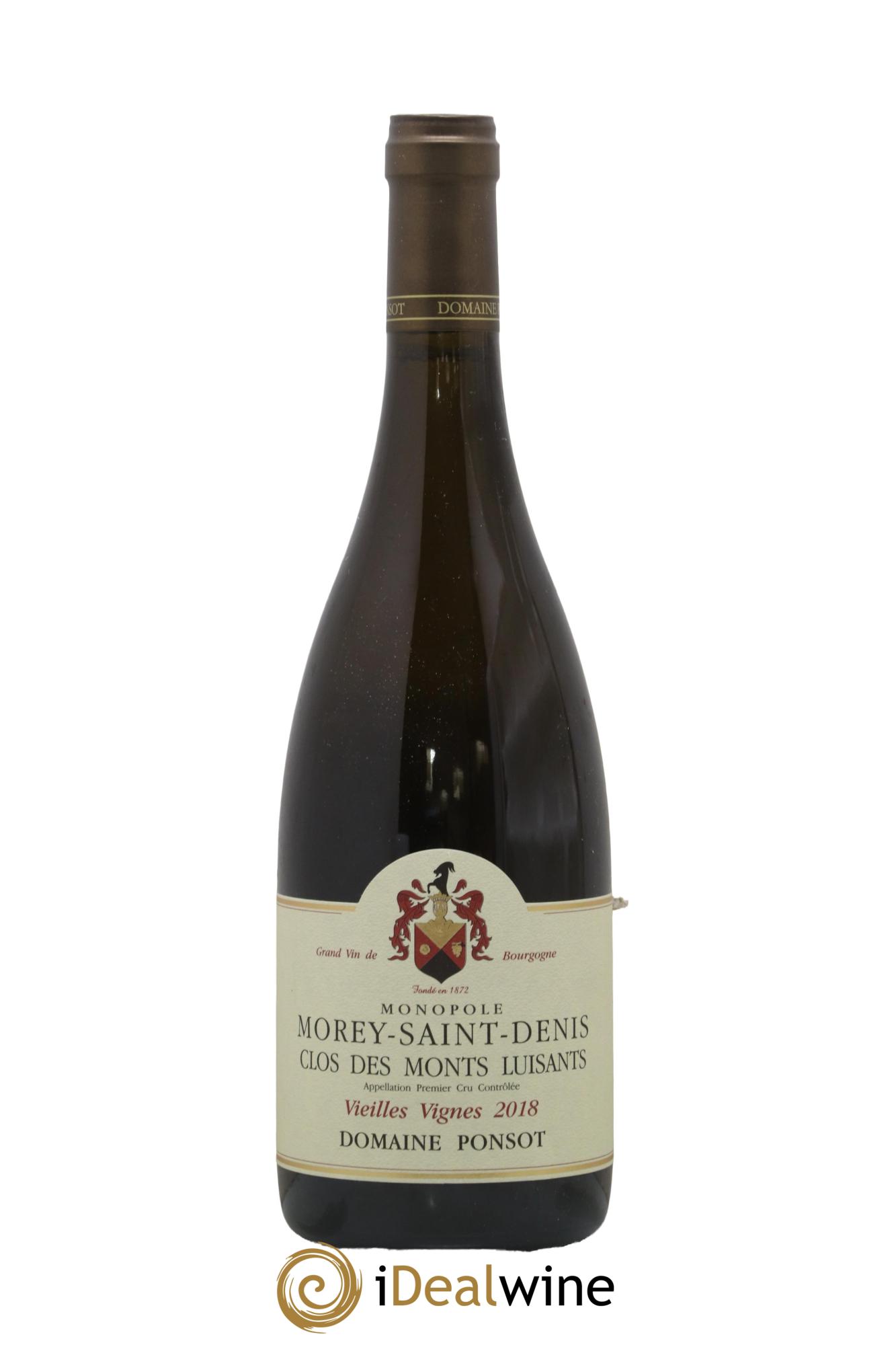 Morey Saint-Denis 1er Cru Clos des Monts Luisants Vieilles Vignes Ponsot (Domaine) 2018 - Lot de 1 bouteille - 0