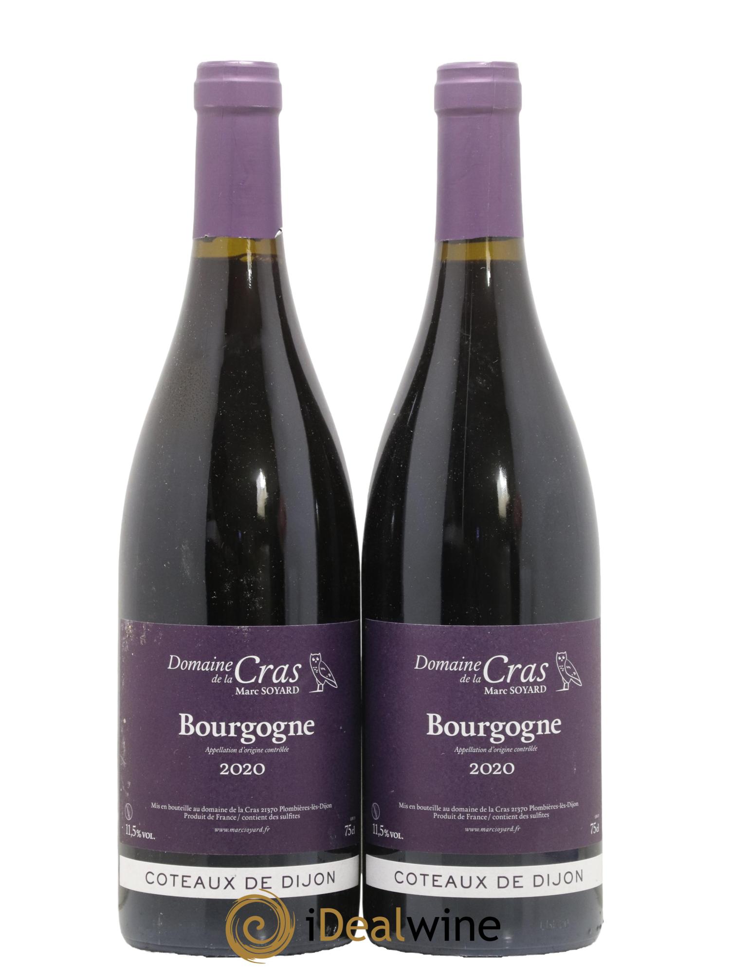Coteaux de Dijon Domaine de la Cras - Marc Soyard 2020 - Lot de 2 bouteilles - 0