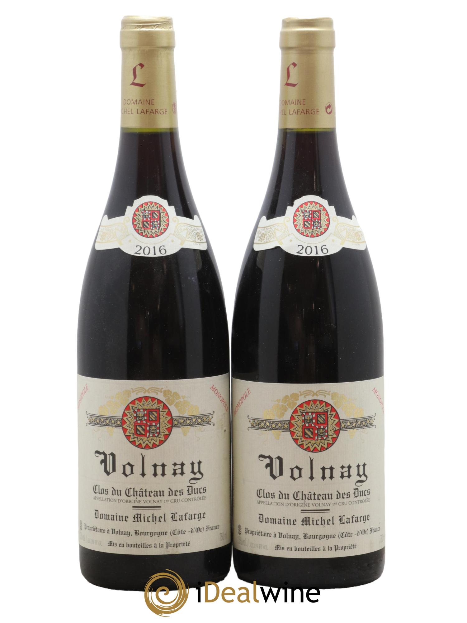 Volnay 1er Cru Clos du Château des Ducs Lafarge (Domaine) 2016 - Lot de 2 bouteilles - 0