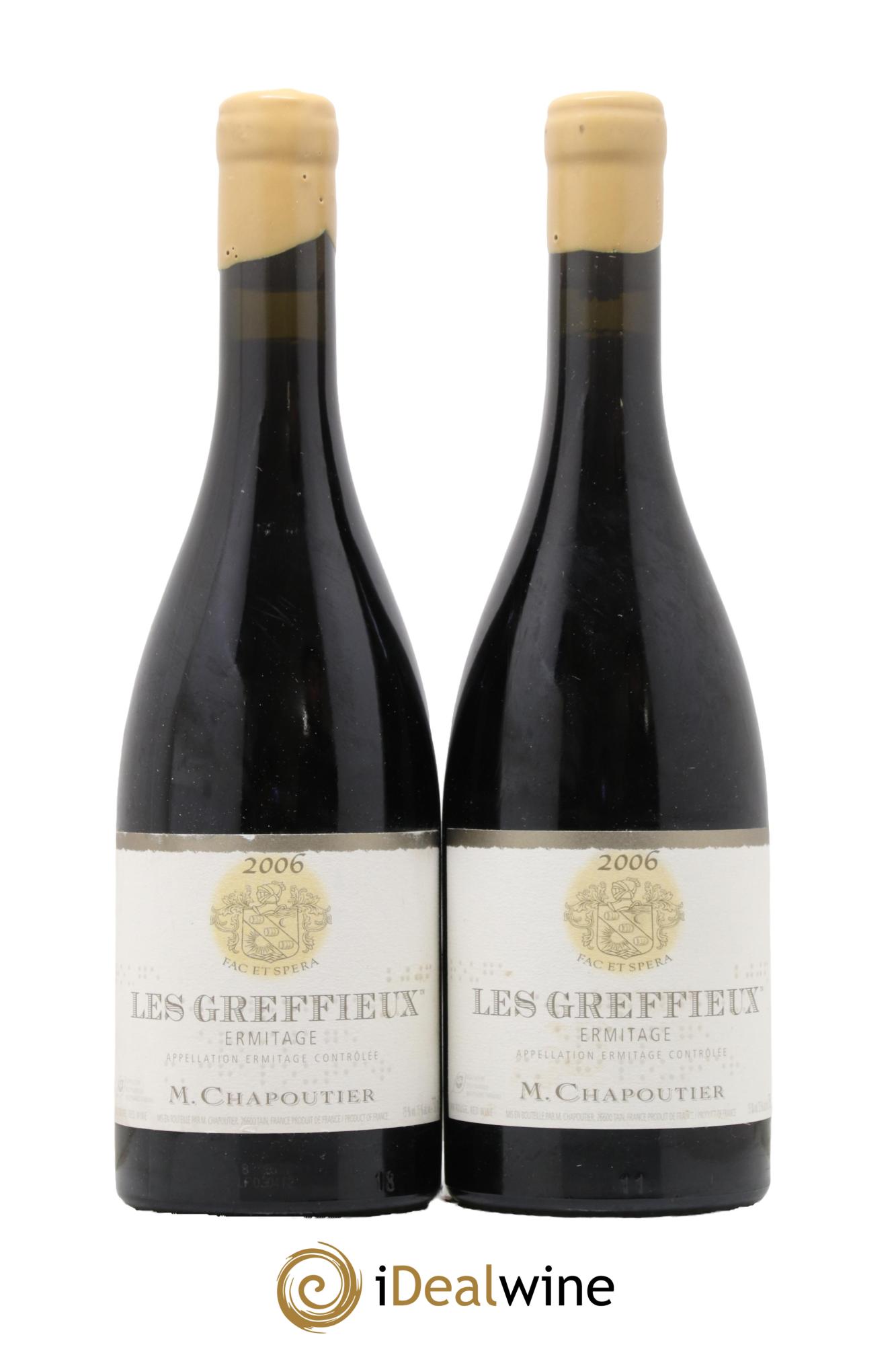 Hermitage Ermitage Les Greffieux Chapoutier 2006 - Lot of 2 bottles - 0