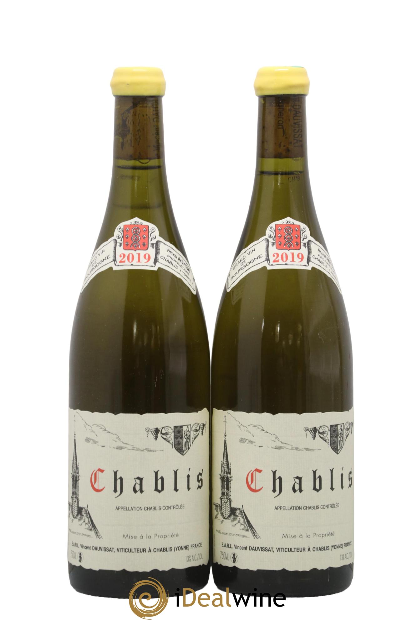 Chablis Vincent Dauvissat (Domaine) 2019 - Lot de 2 bouteilles - 0