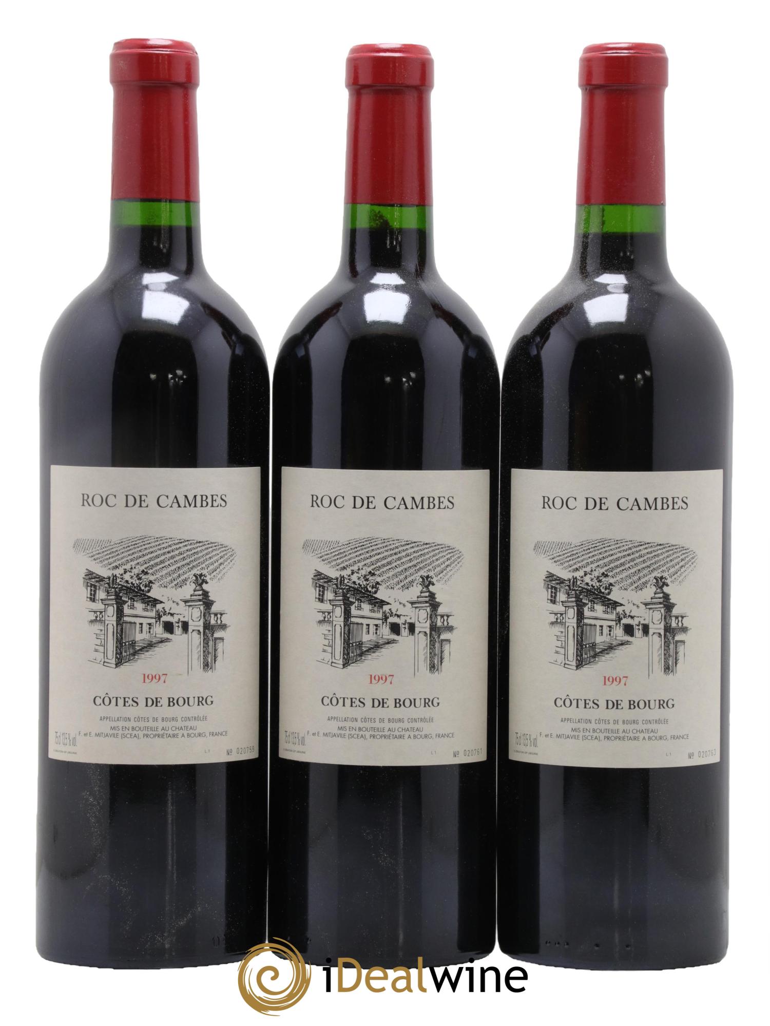 Roc de Cambes 1997 - Lot of 3 bottles - 0