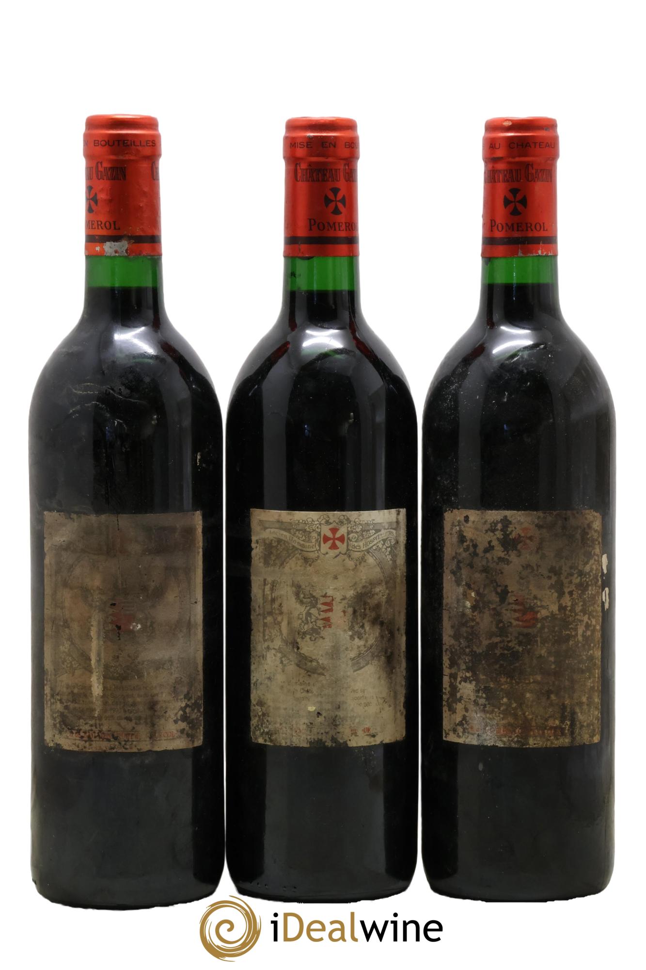 Château Gazin 1990 - Lotto di 3 bottiglie - 1