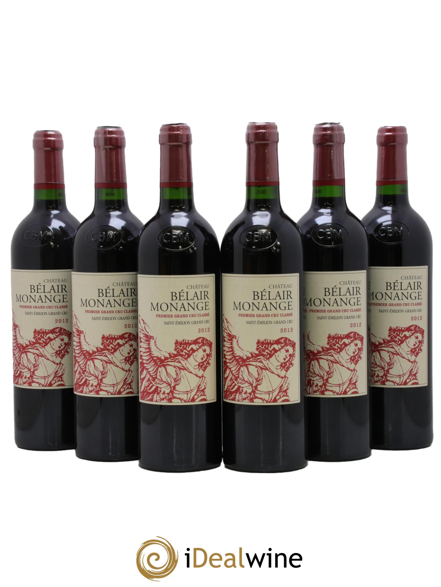 Château Belair (Belair-Monange) 1er Grand Cru Classé B 2012 - Lotto di 6 bottiglie - 0