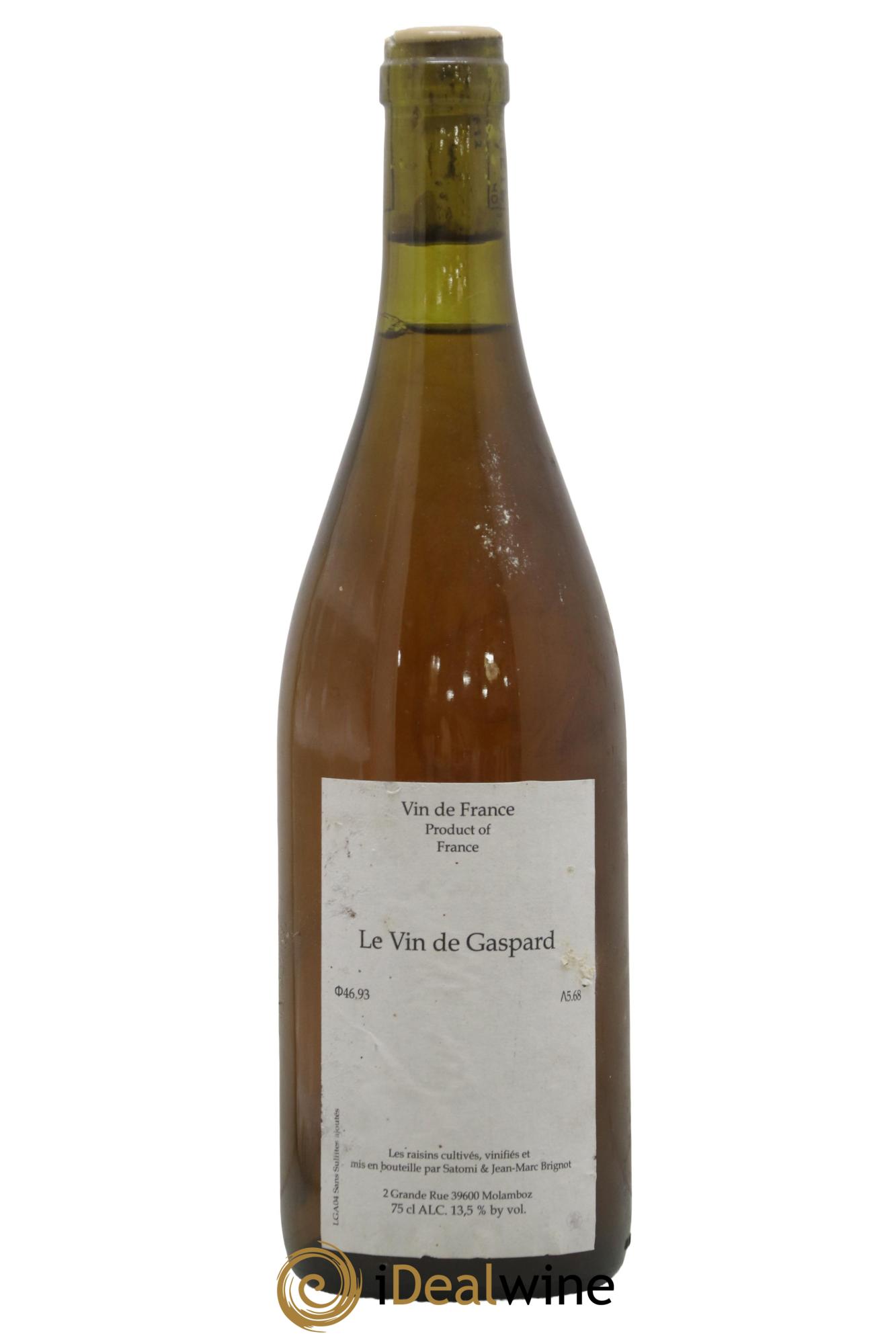 Vin de France Vin de Gaspard Jean-Marc Brignot 2004 - Lot de 1 bouteille - 0