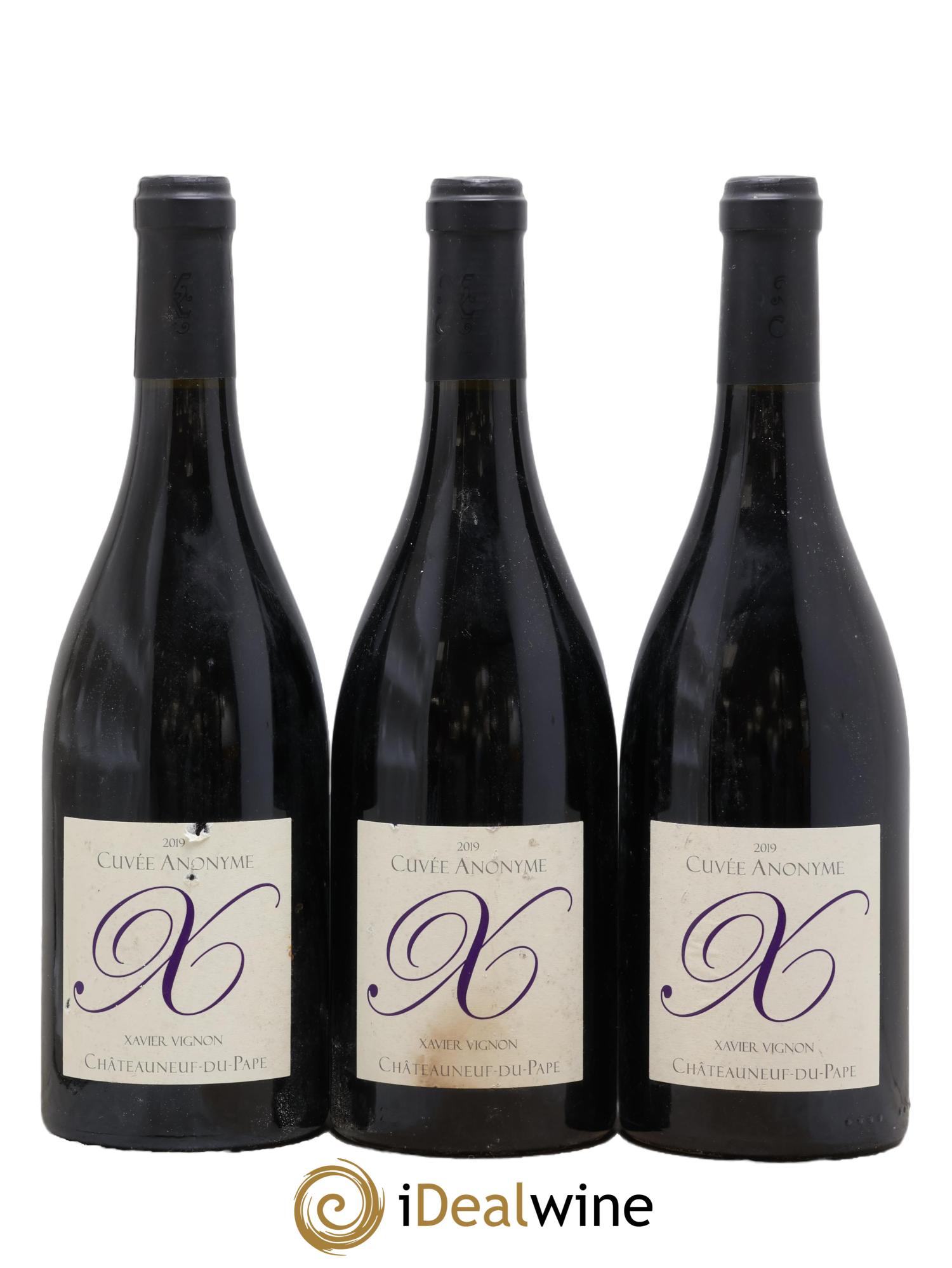Châteauneuf-du-Pape cuvée Anonyme Xavier Vignon 2019 - Lot of 3 bottles - 0