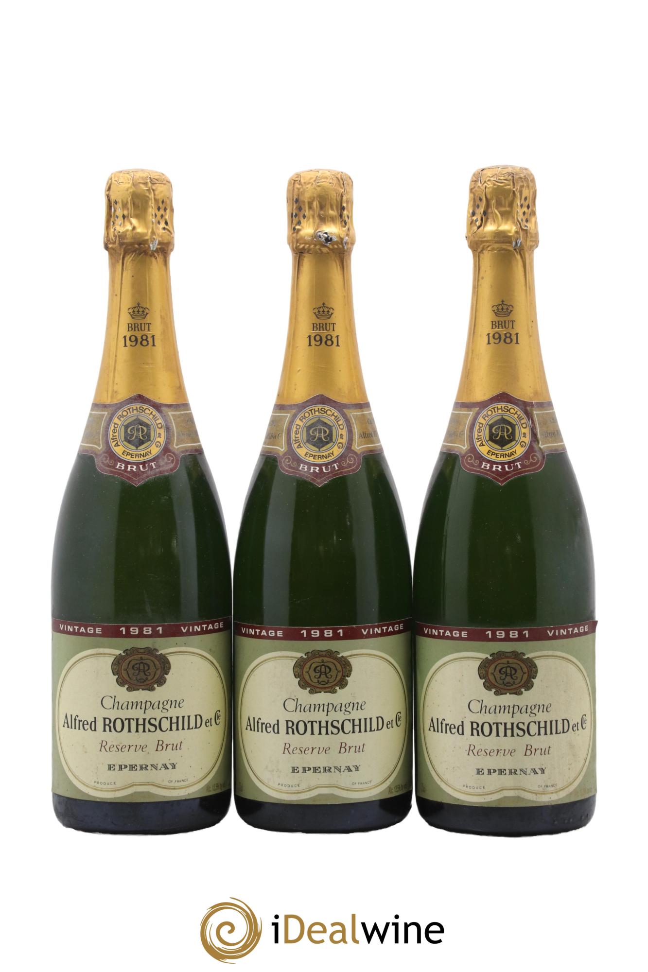 Réserve Brut Alfred Rothschild 1981 - Posten von 3 Flaschen - 0