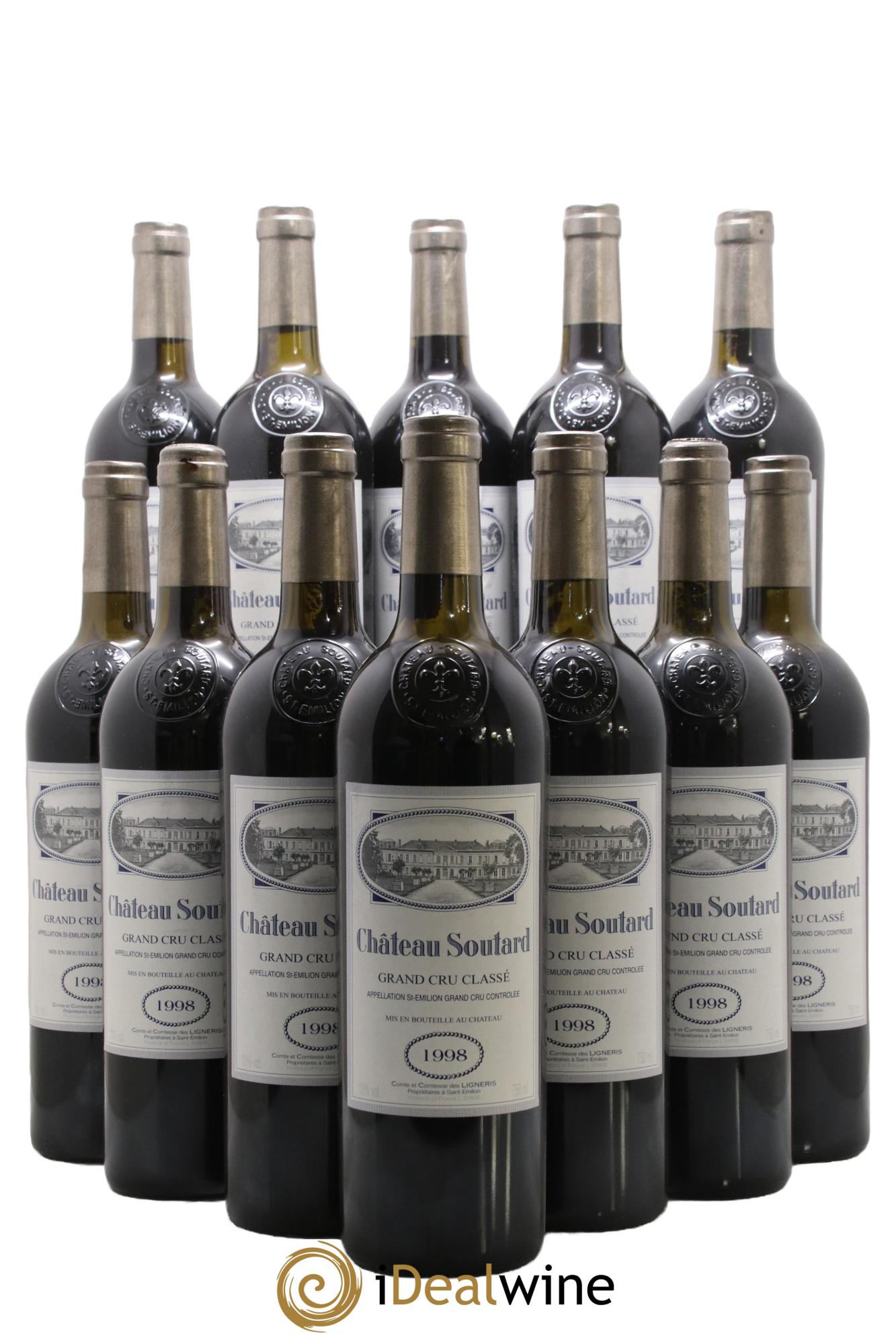 Château Soutard Grand Cru Classé 1998 - Lot de 12 bouteilles - 0
