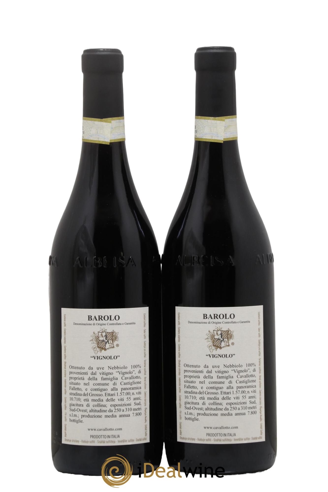 Barolo DOCG Cavallotto Riserva Vignolo 2012 - Lot de 2 bouteilles - 1