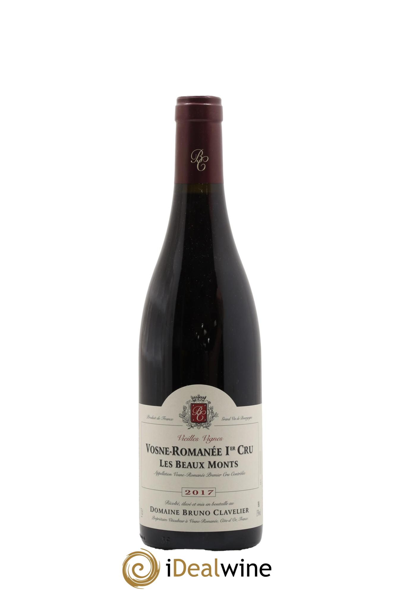 Vosne-Romanée 1er Cru Les Beaux Monts Vieilles vignes Bruno Clavelier 2017 - Lot de 1 bouteille - 0