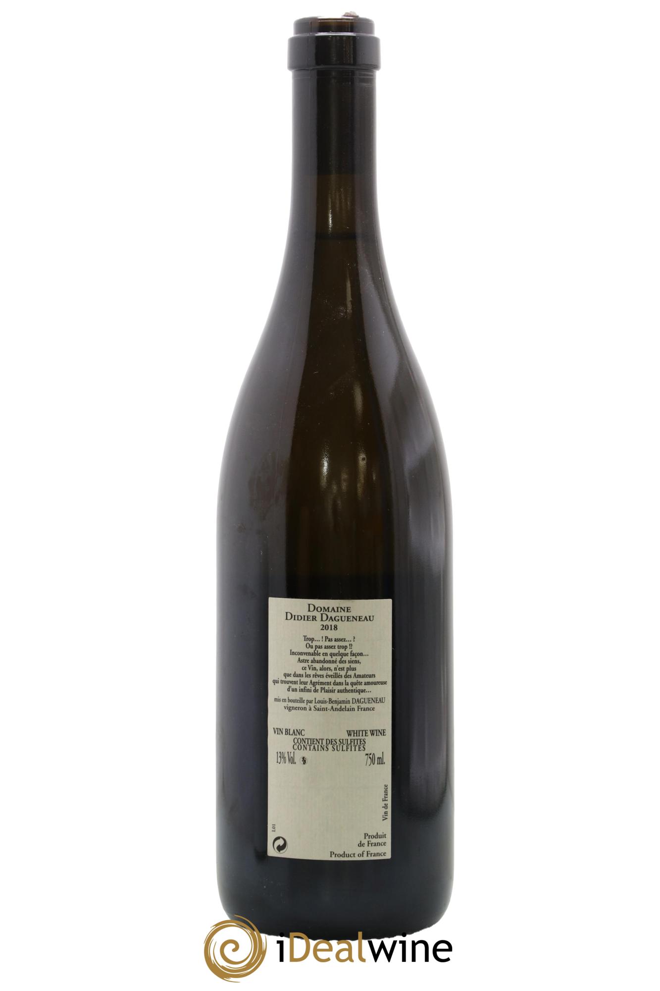 Vin de France Blanc Etc Dagueneau (Domaine Didier - Louis-Benjamin) 2018 - Lot de 1 bouteille - 1