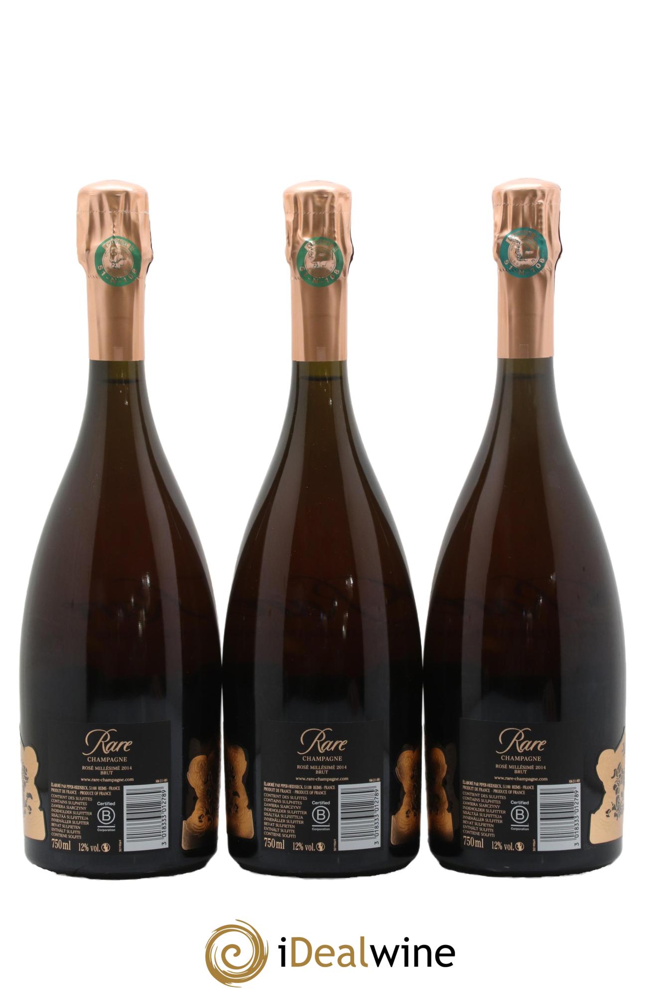 Rare Piper Heidsieck 2014 - Lot de 3 bouteilles - 1