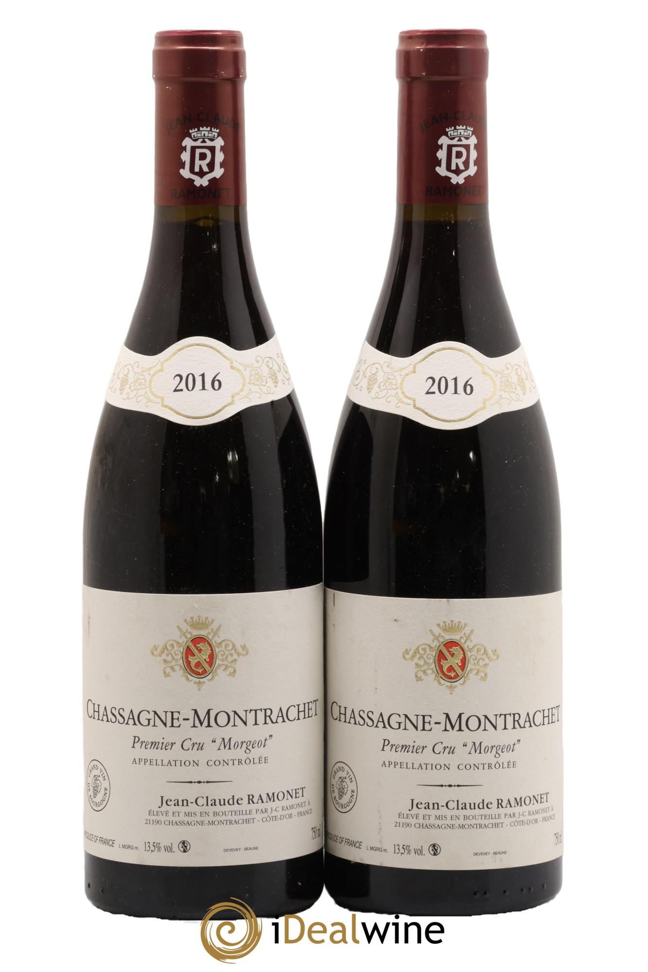 Chassagne-Montrachet 1er Cru Morgeot Ramonet (Domaine) 2016 - Lot of 2 bottles - 0