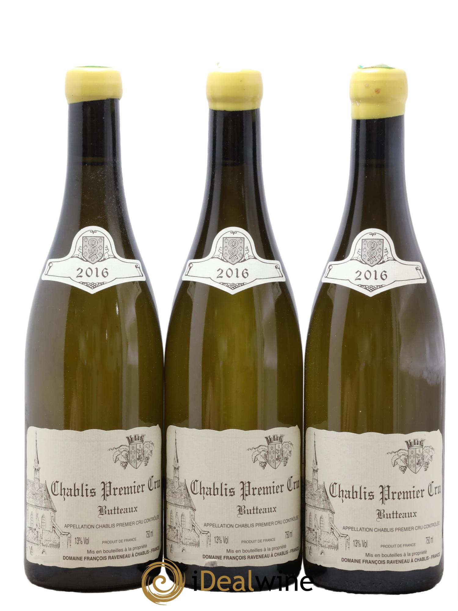 Chablis 1er Cru Butteaux Raveneau (Domaine) 2016 - Lotto di 3 bottiglie - 0