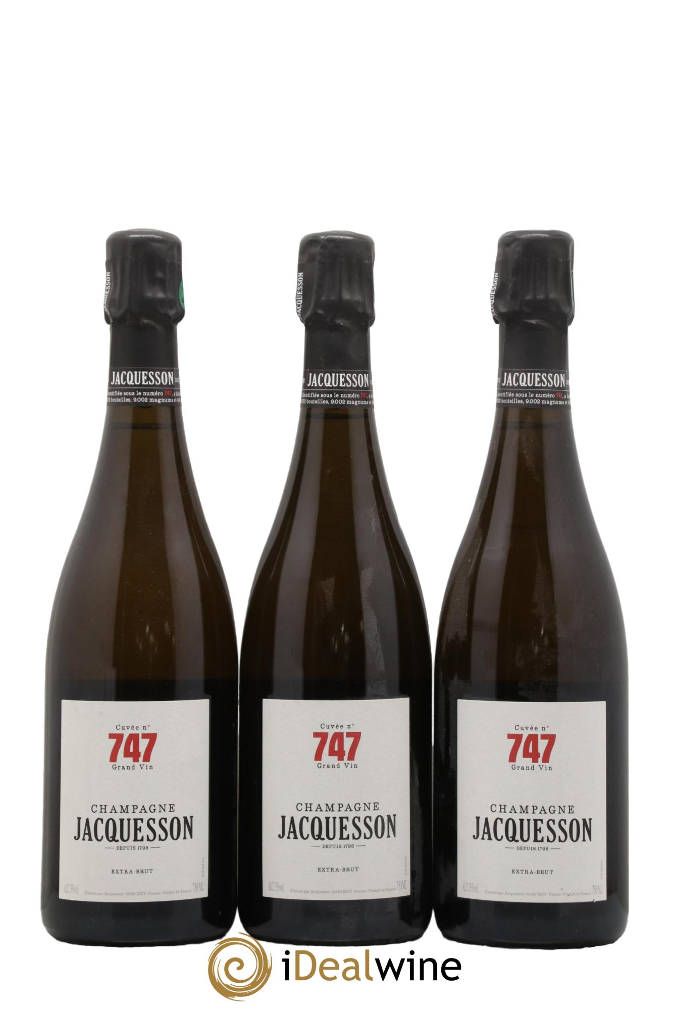 Cuvée 747 Extra-Brut Jacquesson - Posten von 3 Flaschen - 0
