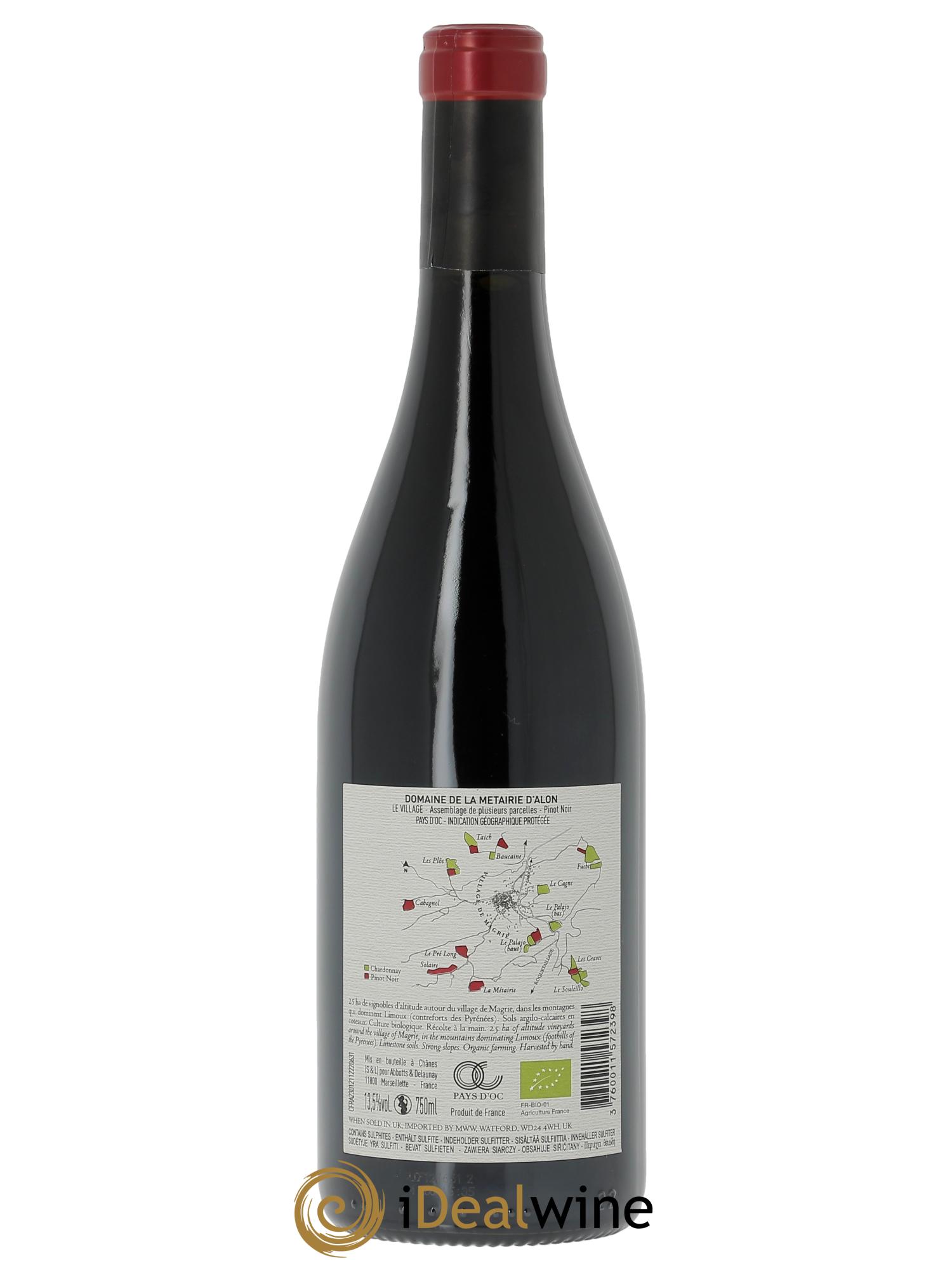 Pays d'Oc Pinot Noir "Le Village" Domaine de la Métairie d'Alon Abbotts & Delaunay 2023 - Lot de 1 bouteille - 1