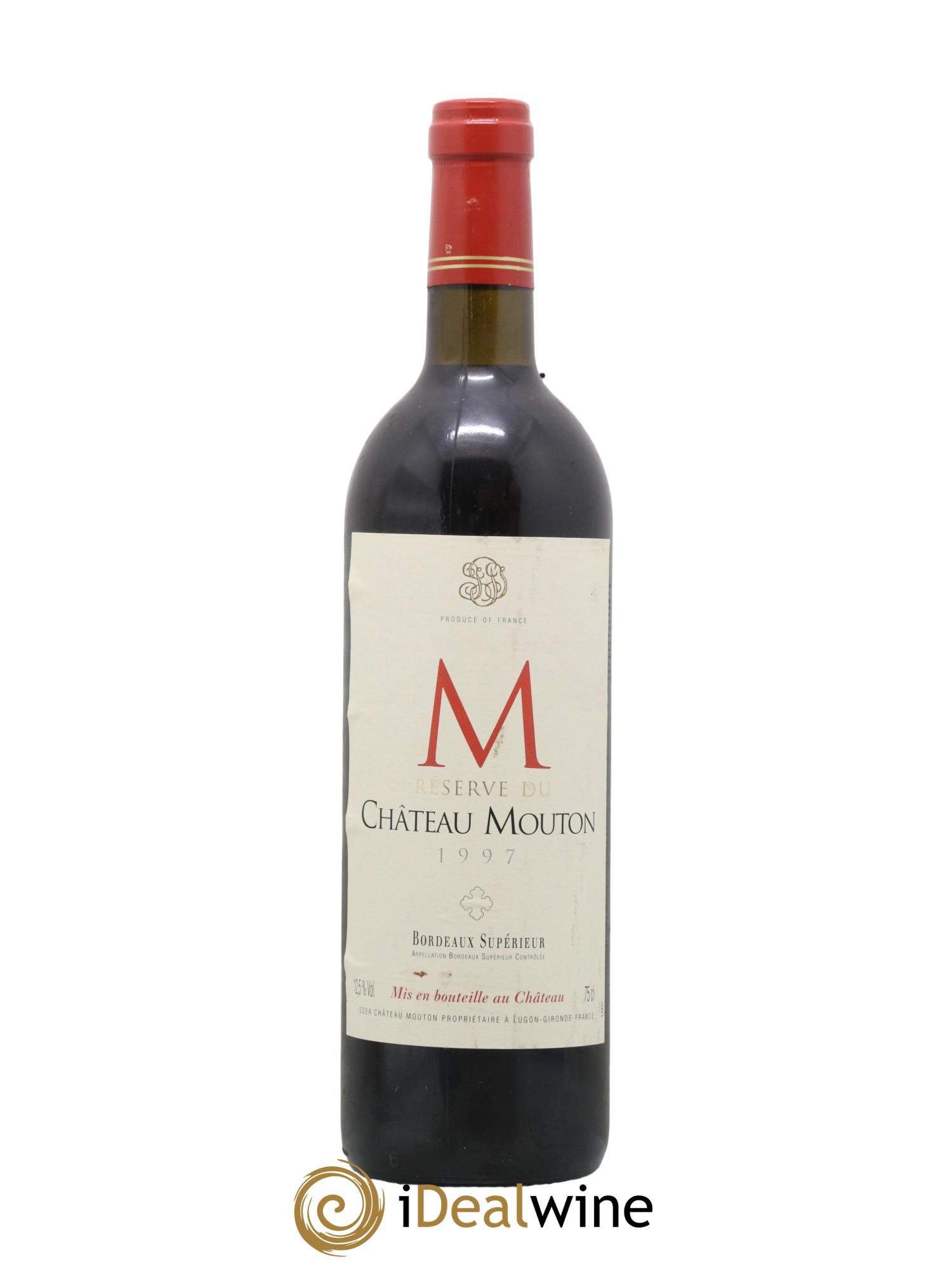 Bordeaux Supérieur Réserve du Château Mouton 1997 - Lot de 1 bouteille - 0