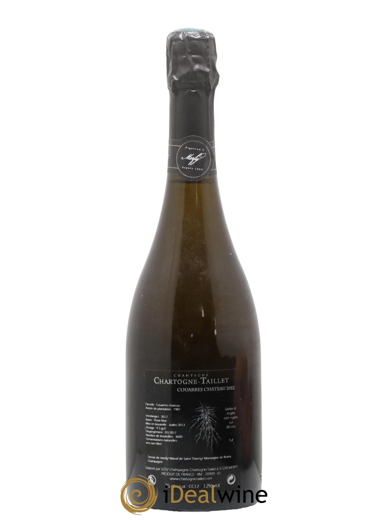 Les Couarres Château Extra-Brut Chartogne-Taillet 2012 - Lot de 1 bouteille - 1