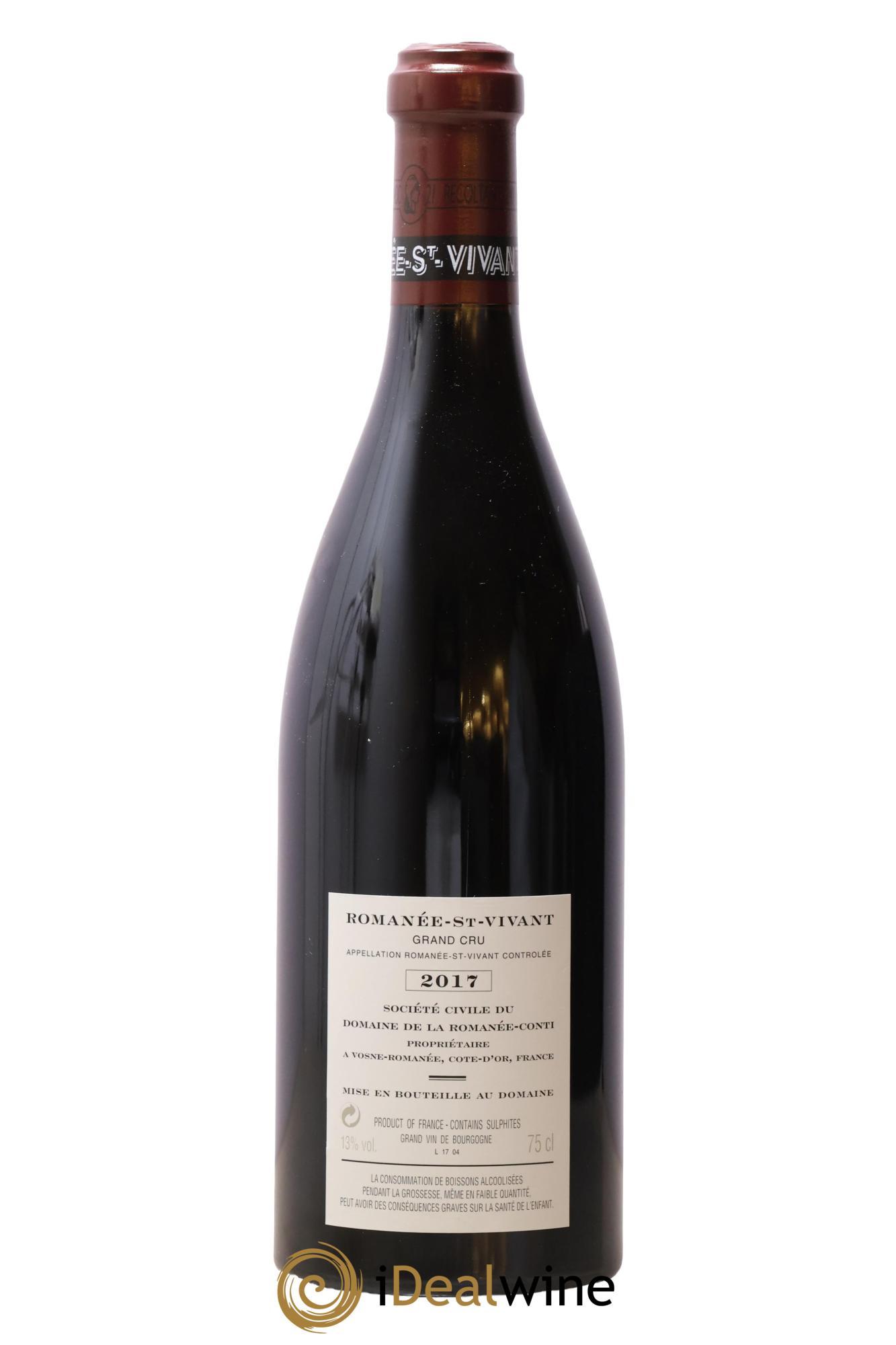 Romanée-Saint-Vivant Grand Cru Domaine de la Romanée-Conti 2017 - Lot of 1 bottle - 1
