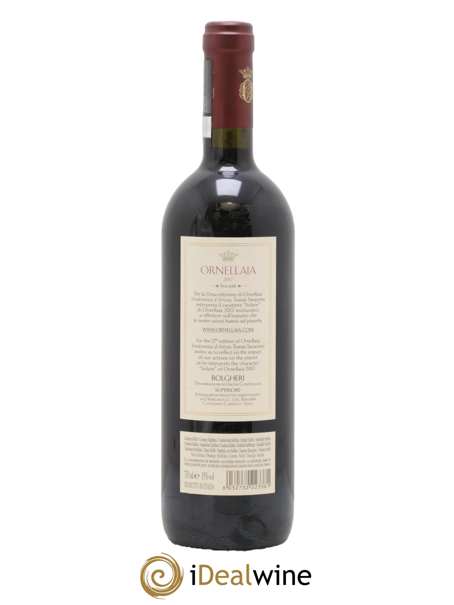 Bolgheri DOC Superiore Ornellaia Tenuta Dell'Ornellaia - Frescobaldi 2017 - Lot of 1 bottle - 1