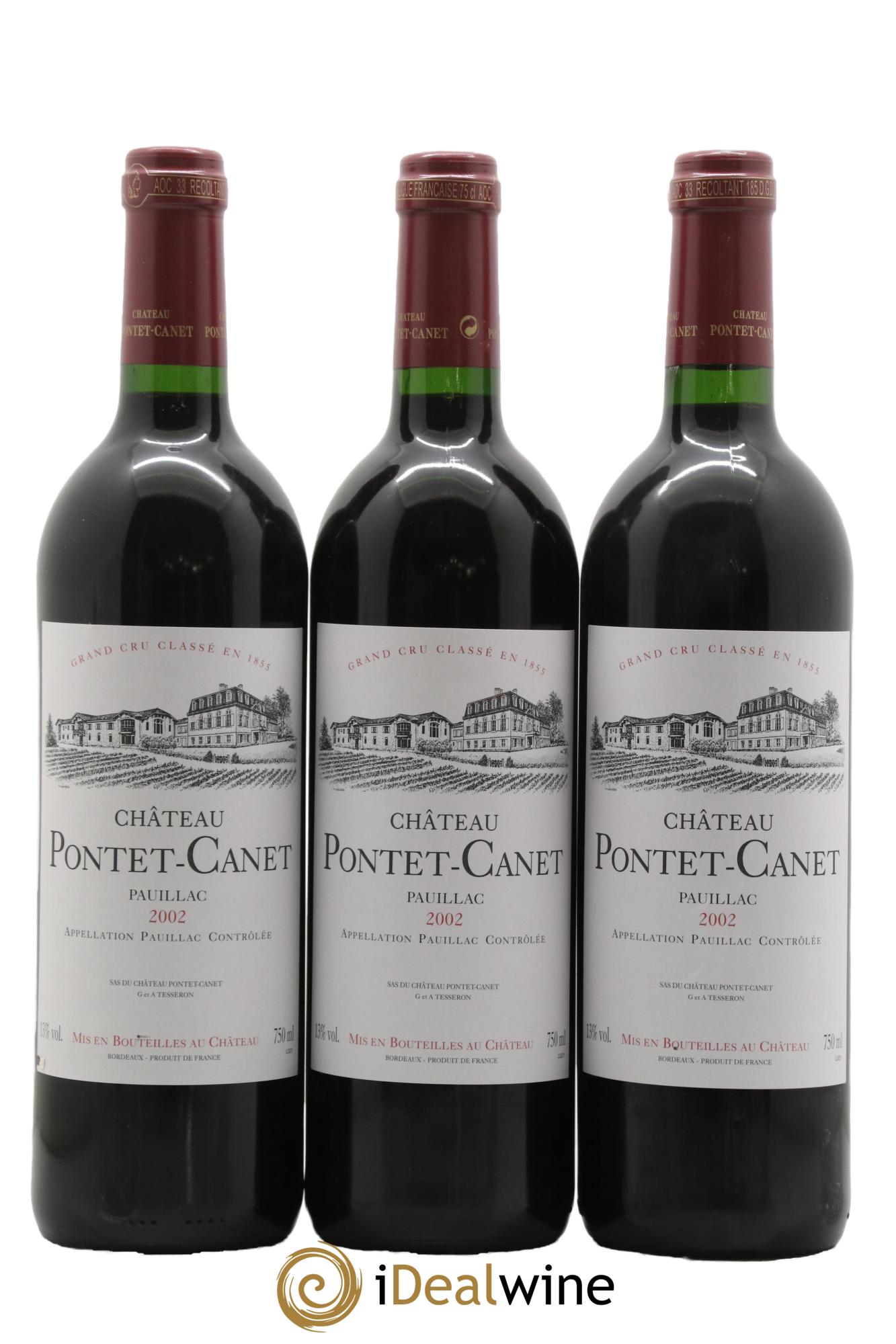 Château Pontet Canet 5ème Grand Cru Classé 2002 - Lotto di 12 bottiglie - 2