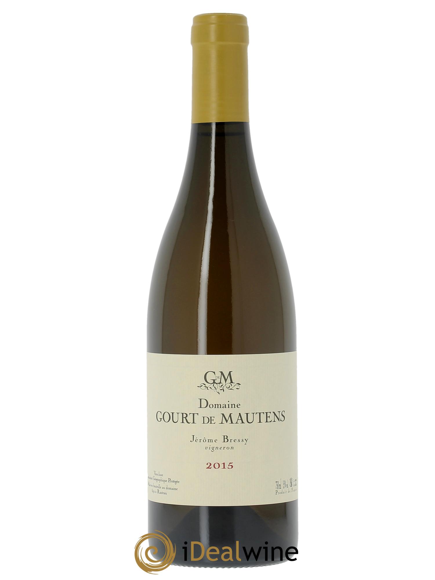IGP Vaucluse (Vin de Pays de Vaucluse) Domaine Gourt de Mautens - Jérôme Bressy 2015 - Lot de 1 bouteille - 0