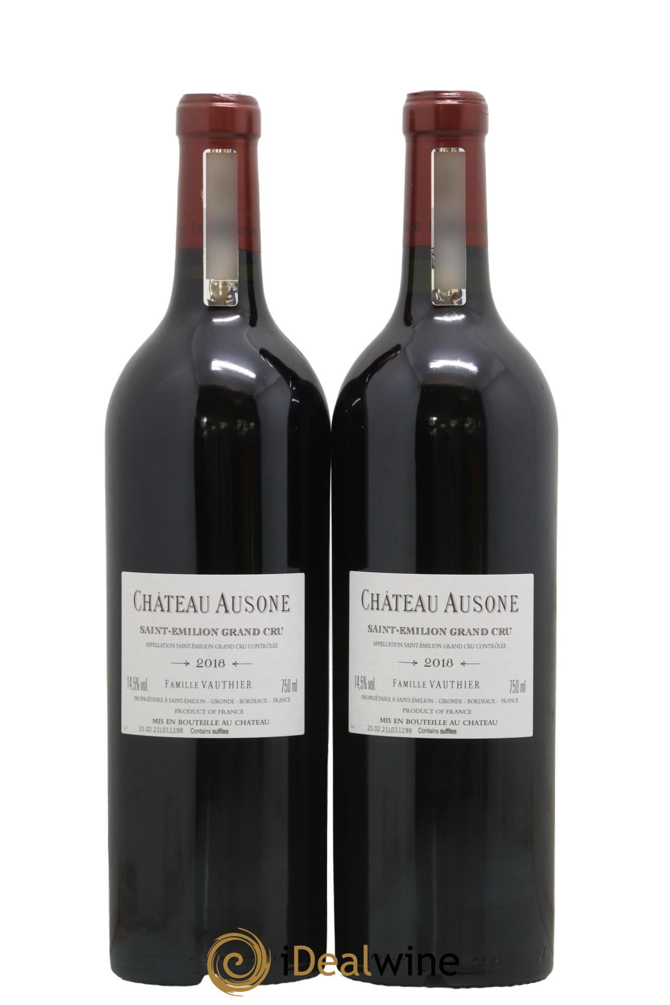 Château Ausone 1er Grand Cru Classé A 2018 - Lot de 2 bouteilles - 1