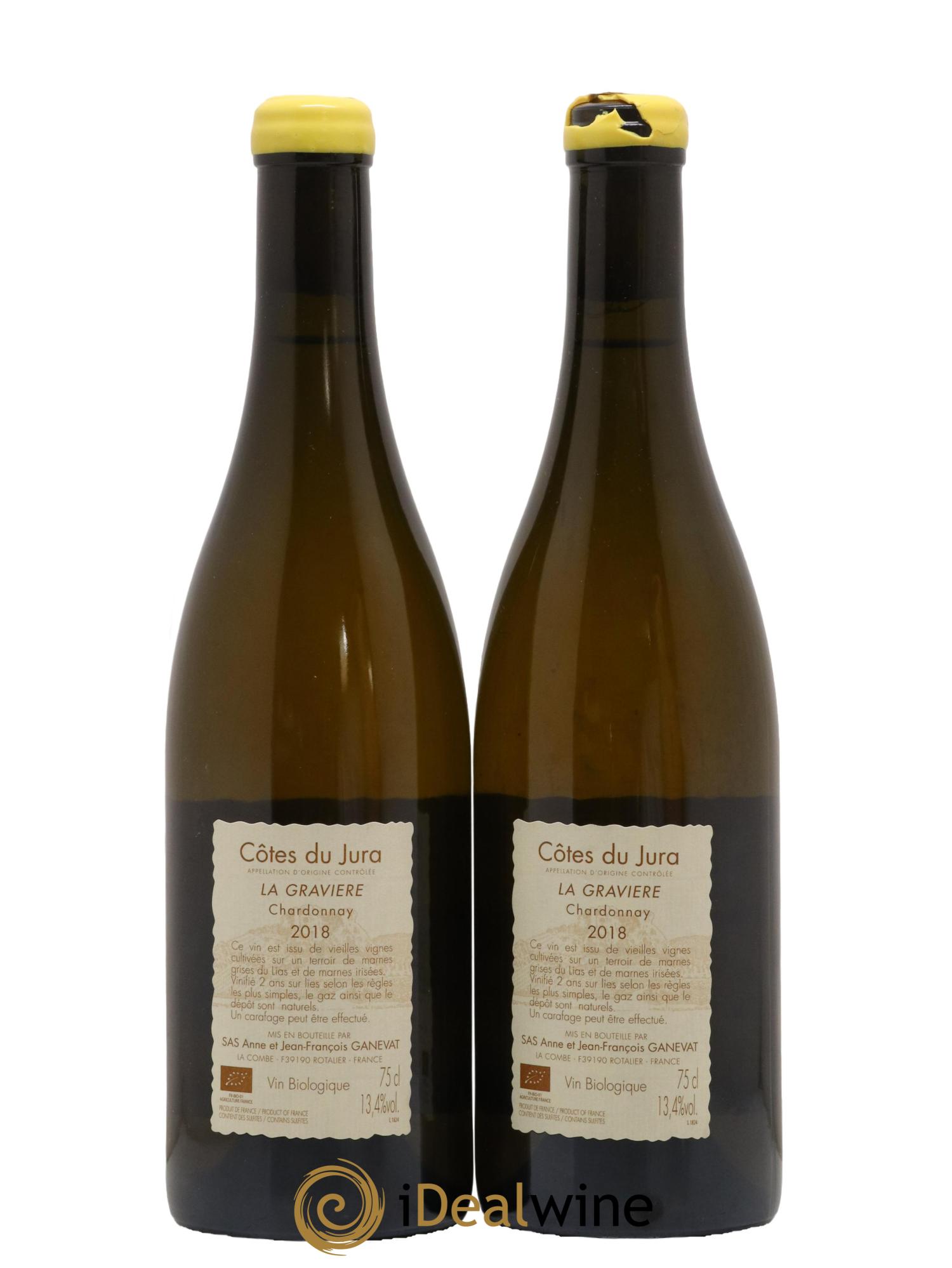 Côtes du Jura La Gravière Anne et Jean François Ganevat 2018 - Lot de 2 bouteilles - 1