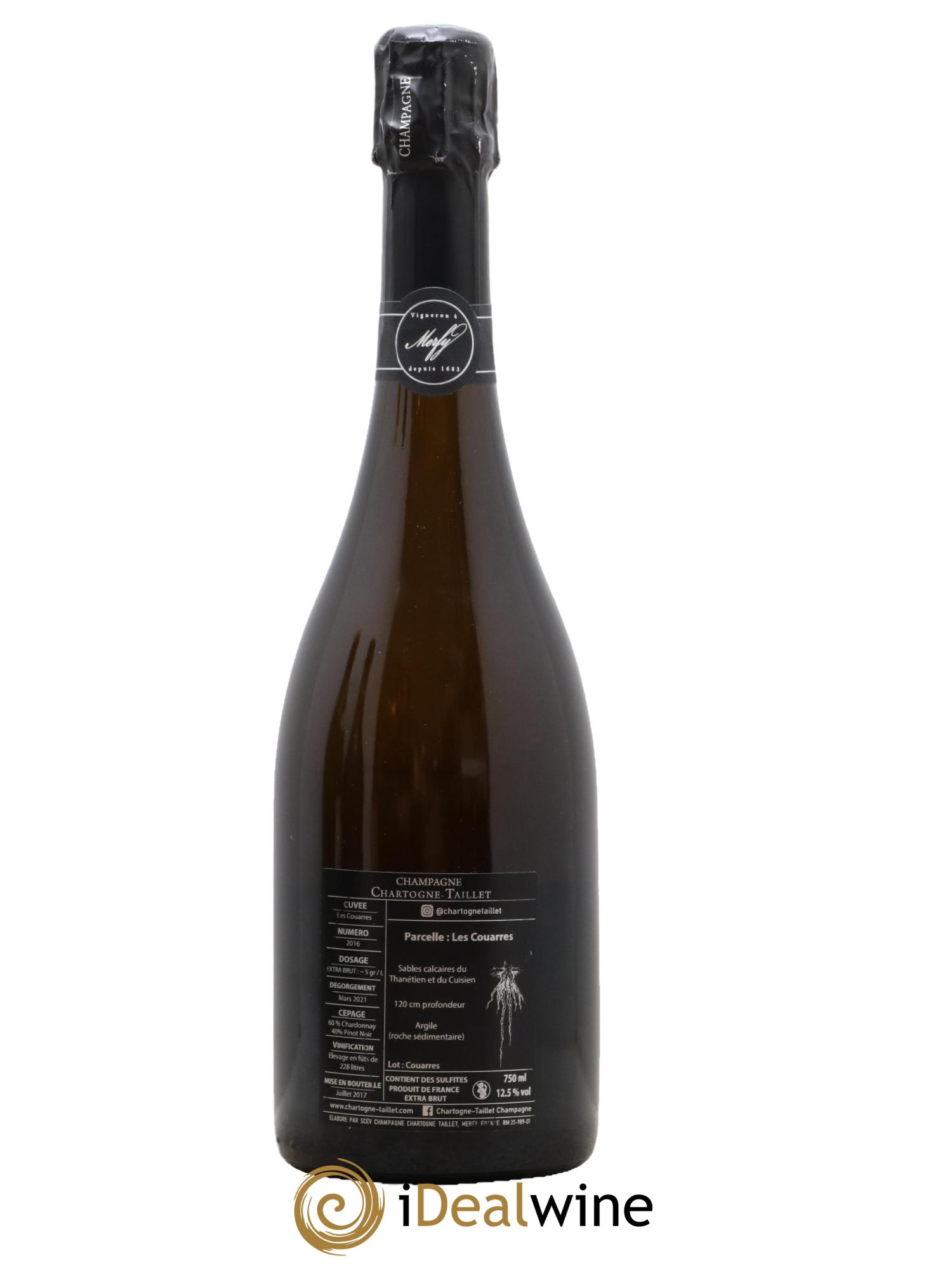 Les Couarres Château Extra-Brut Chartogne-Taillet 2016 - Lot de 1 bouteille - 1