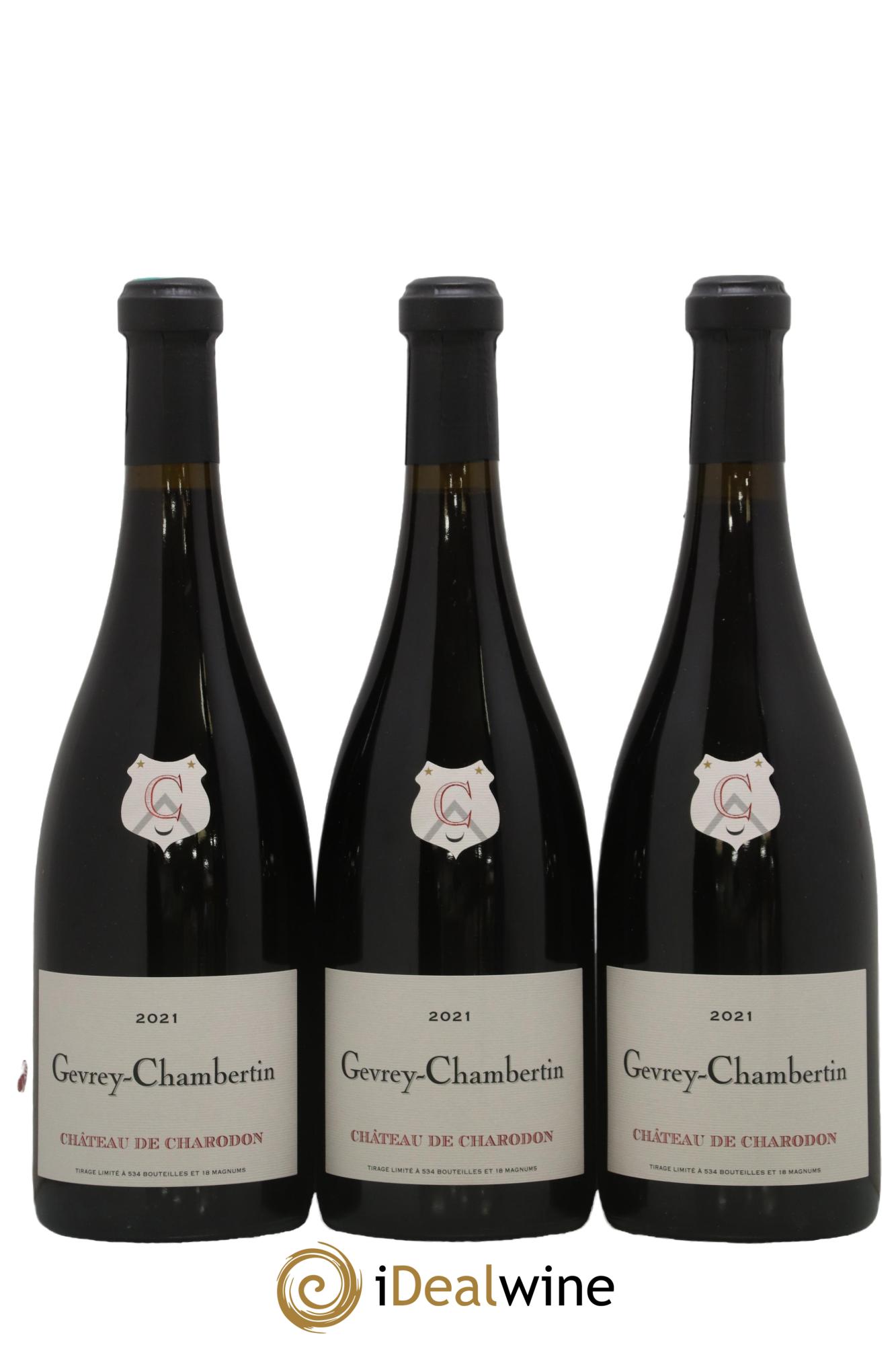 Gevrey-Chambertin Château Charodon 2021 - Lot de 3 bouteilles - 0