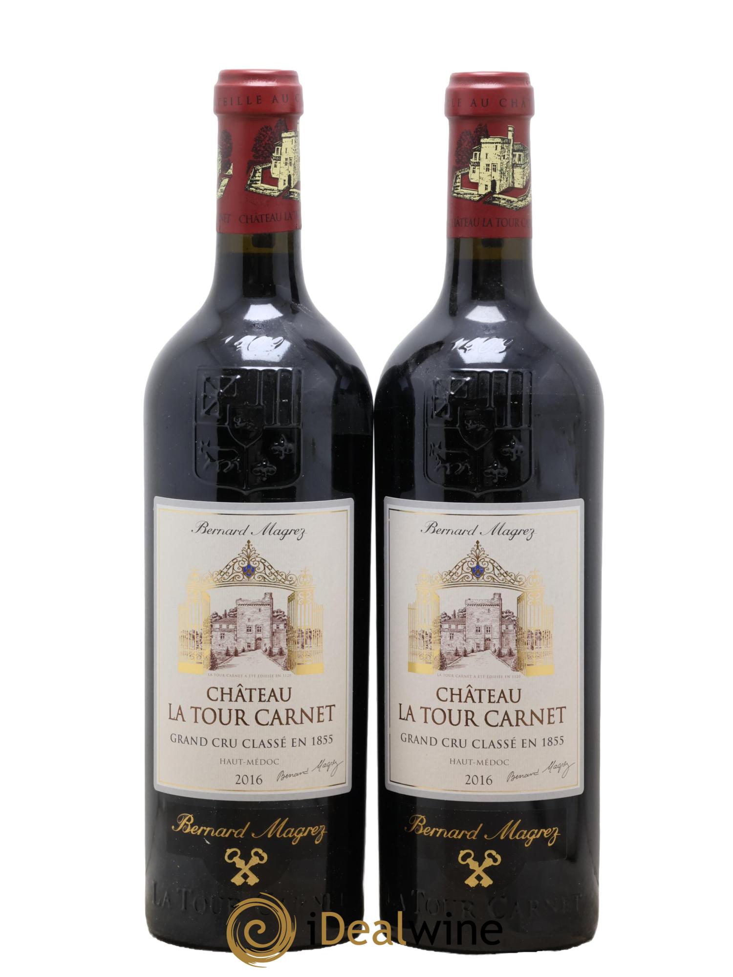 Château la Tour Carnet 4ème Grand Cru Classé 2016 - Lotto di 2 bottiglie - 0