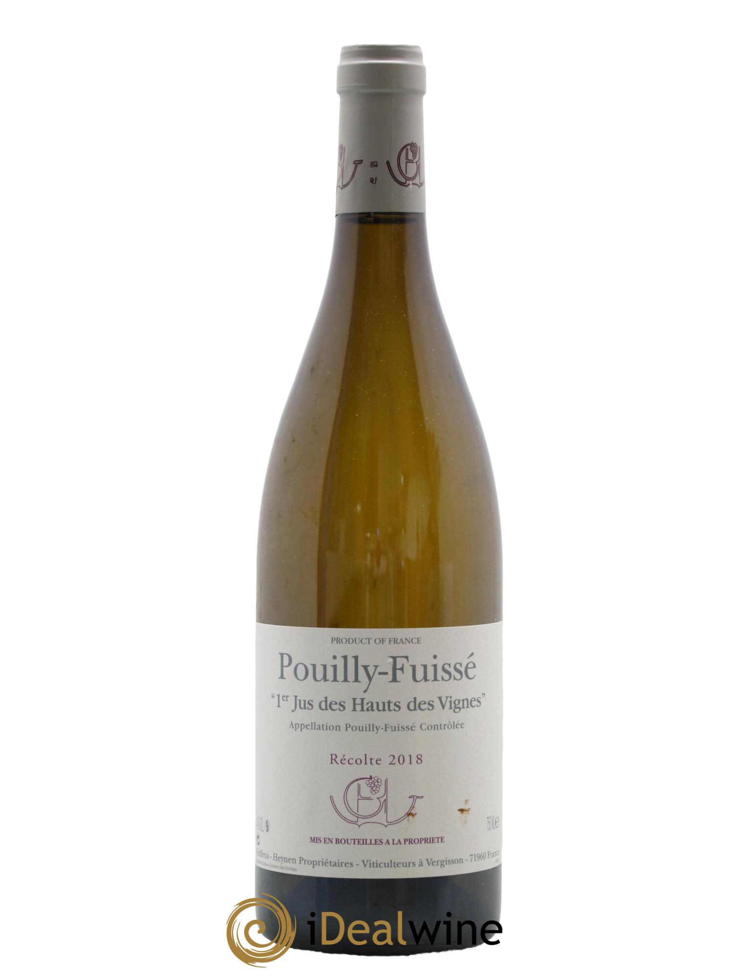 Pouilly-Fuissé 1er Jus des Hauts des Vignes Guffens-Heynen 2018 - Lot of 1 bottle - 0