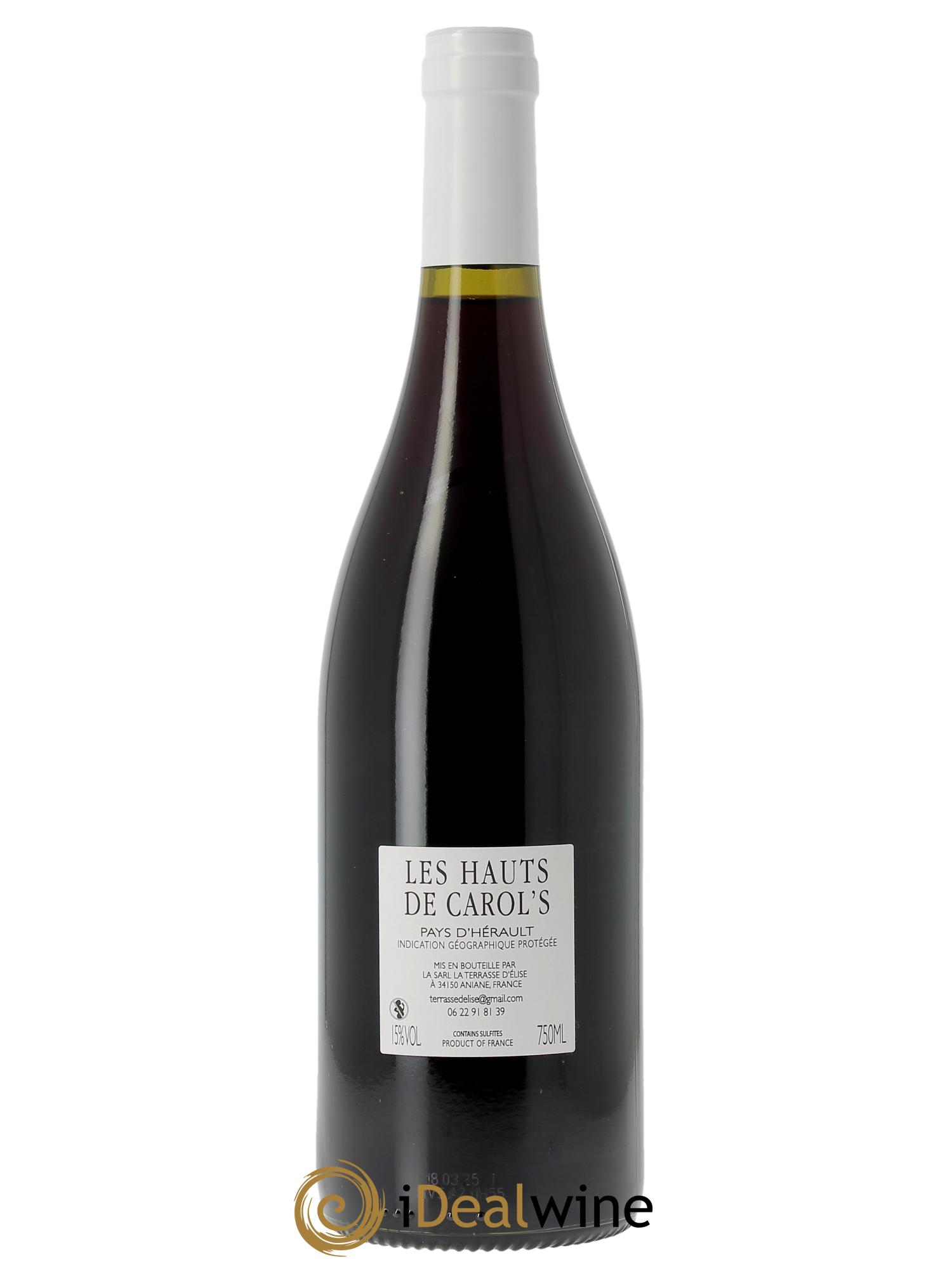 IGP Pays d'Hérault Les Hauts de Carol's Terrasse d'Elise (Domaine de la) 2022 - Lot of 1 bottle - 1