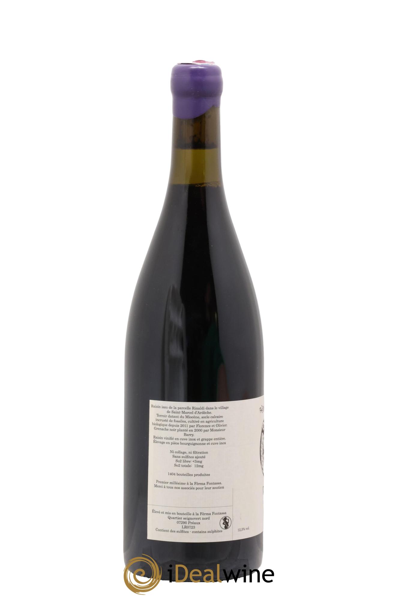 Vin de France Rinaldi Ferma Fontassa 2023 - Lot de 1 bouteille - 1