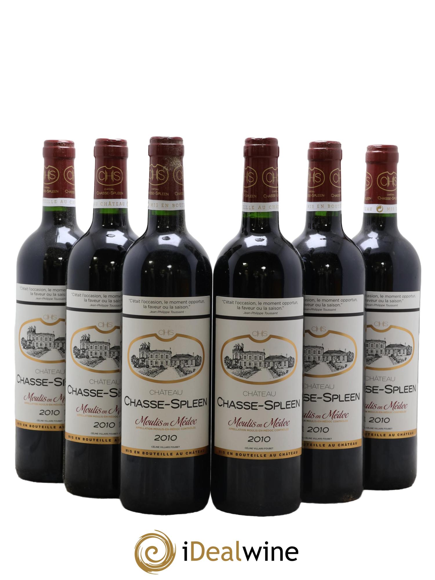 Château Chasse Spleen 2010 - Posten von 6 Flaschen - 0