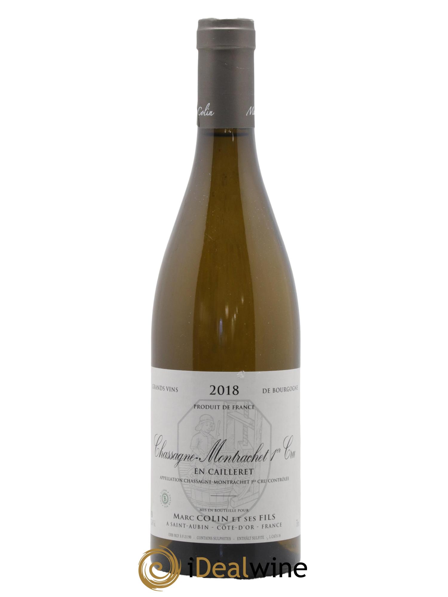 Chassagne-Montrachet 1er Cru Les Caillerets Marc Colin & Fils 2018 - Lot de 1 bouteille - 0