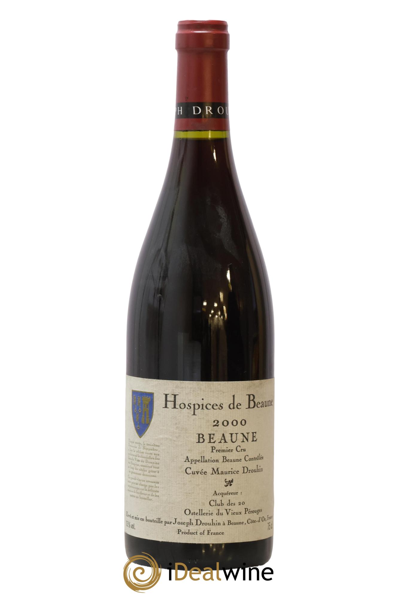 Beaune 1er Cru Cuvée Maurice Drouhin Hospices de Beaune 2000 - Lot de 1 bouteille - 0
