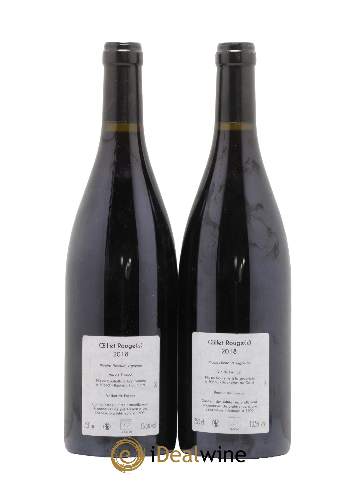 Vin de France Œillet Rouge Clos des Grillons 2018 - Lot de 2 bouteilles - 1