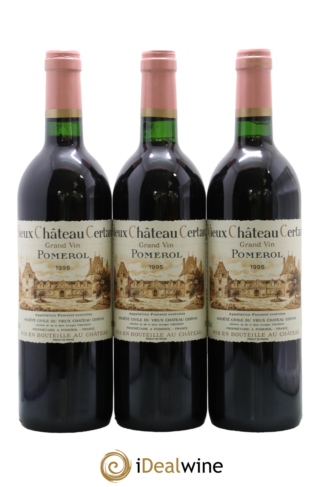 Vieux Château Certan 1995 - Lot de 3 bouteilles - 0