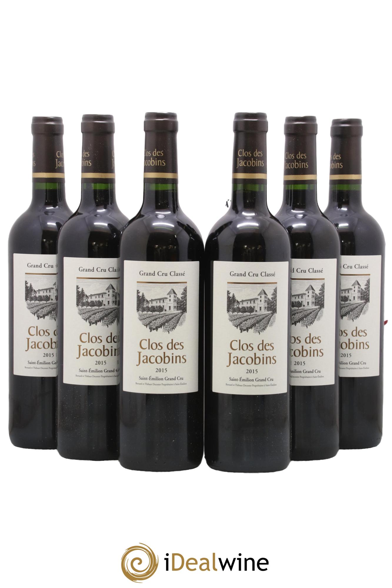Château Clos des Jacobins Grand Cru Classé 2015 - Lot of 6 bottles - 0