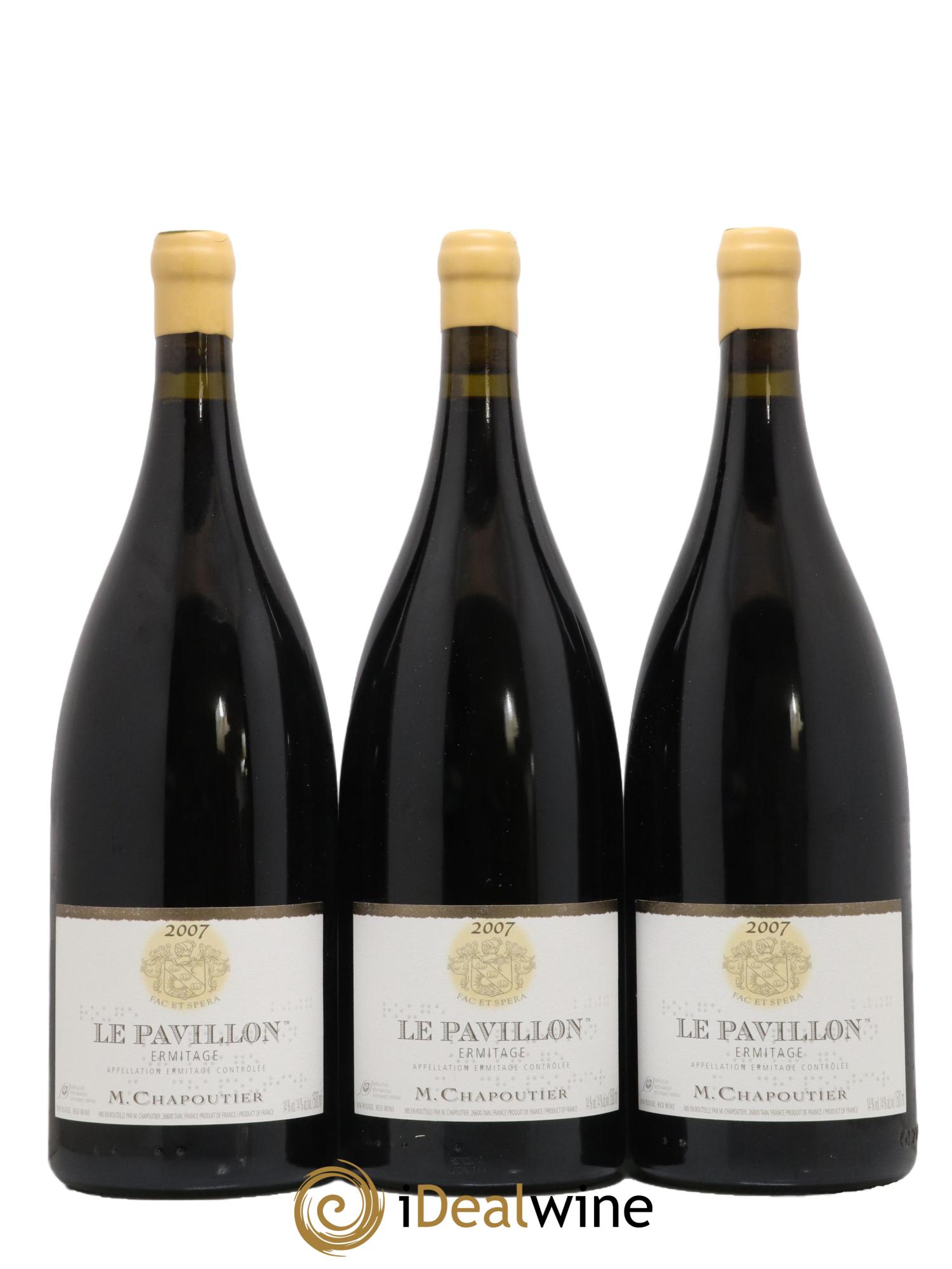Hermitage Ermitage Le Pavillon Chapoutier 2007 - Lot de 3 magnums - 0