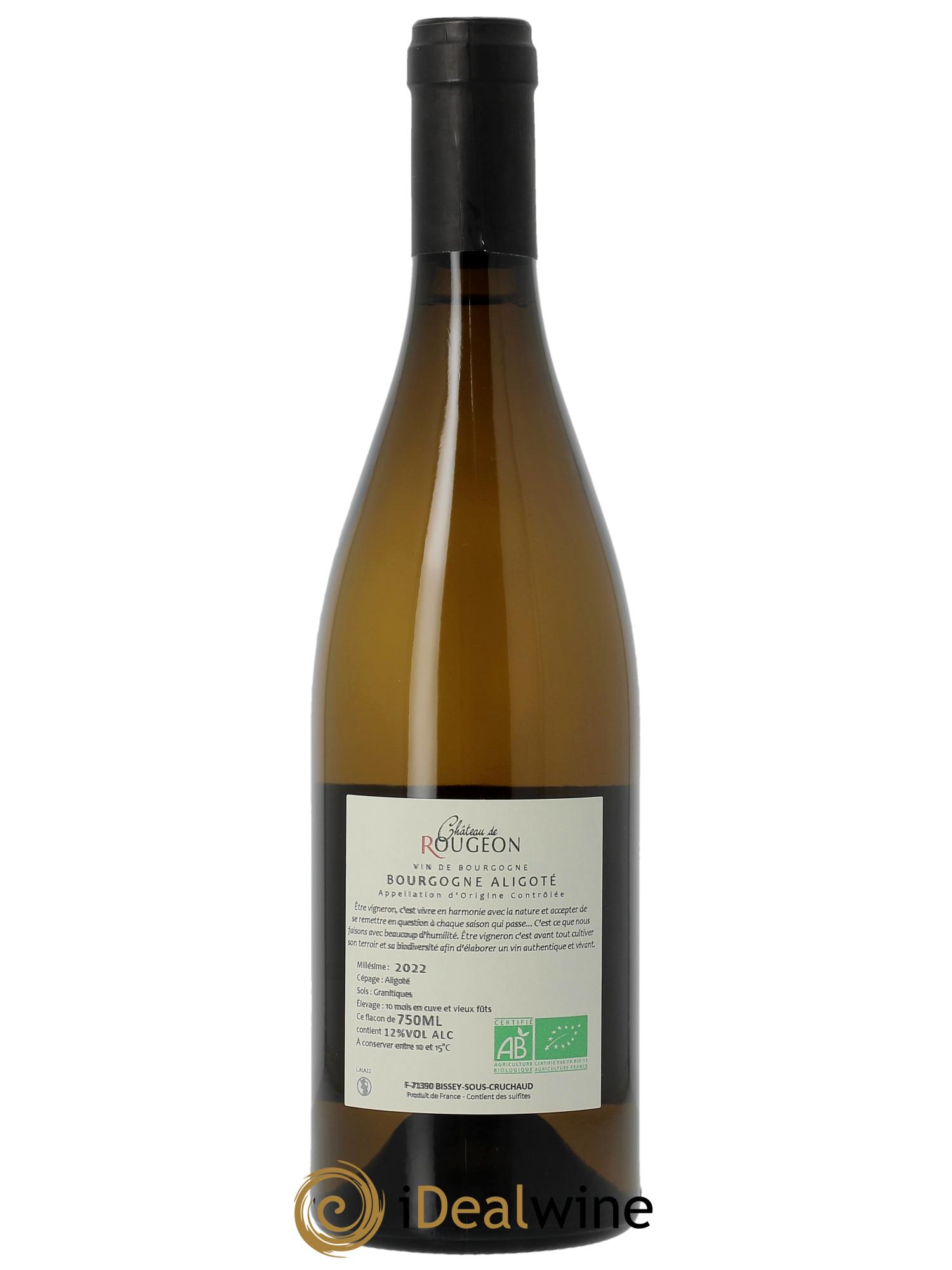 Bourgogne Aligoté Arénites Château de Rougeon  2022 - Posten von 1 Flasche - 1
